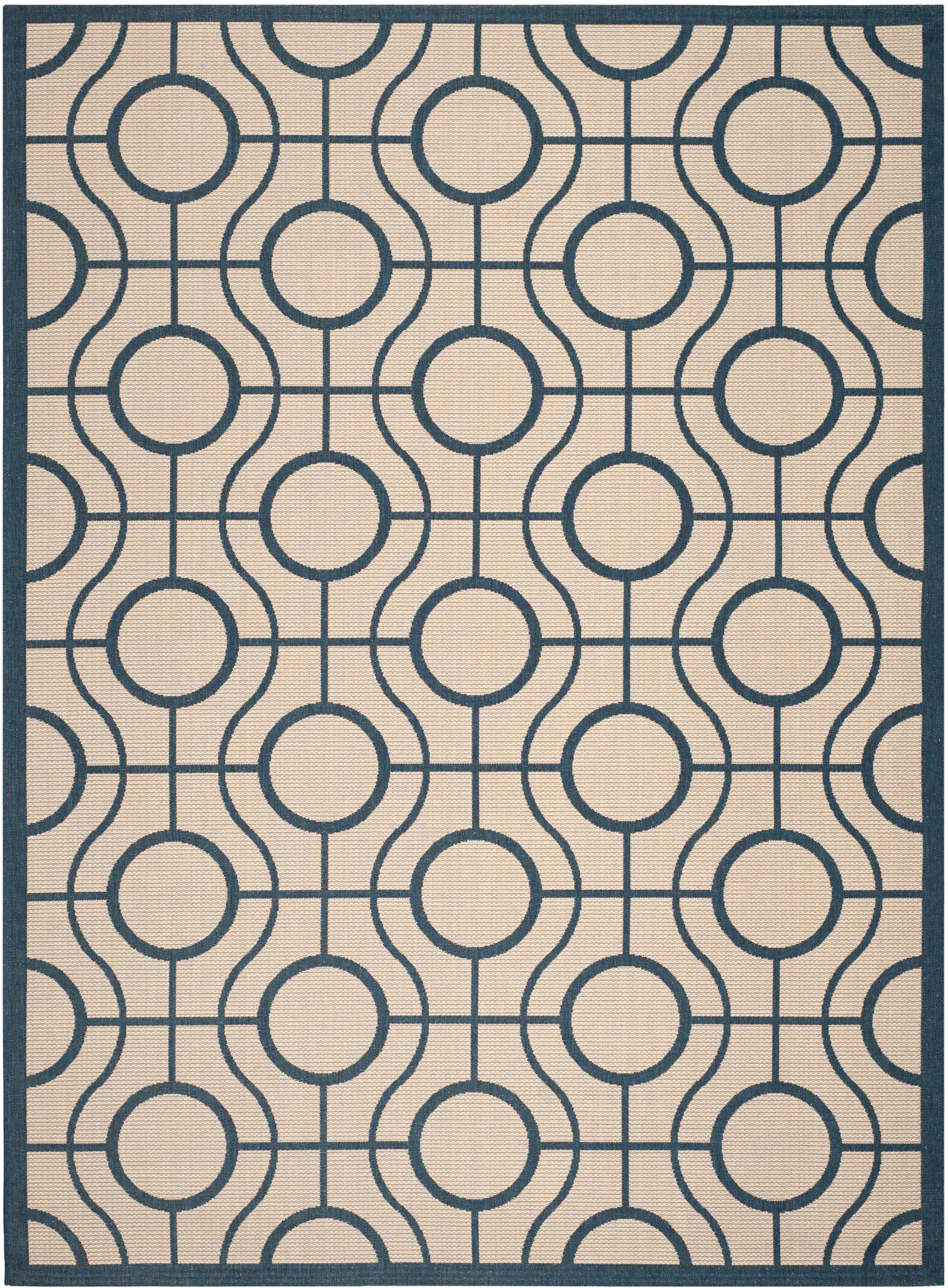 Courtyard Interlocking Circle Outdoor Rug