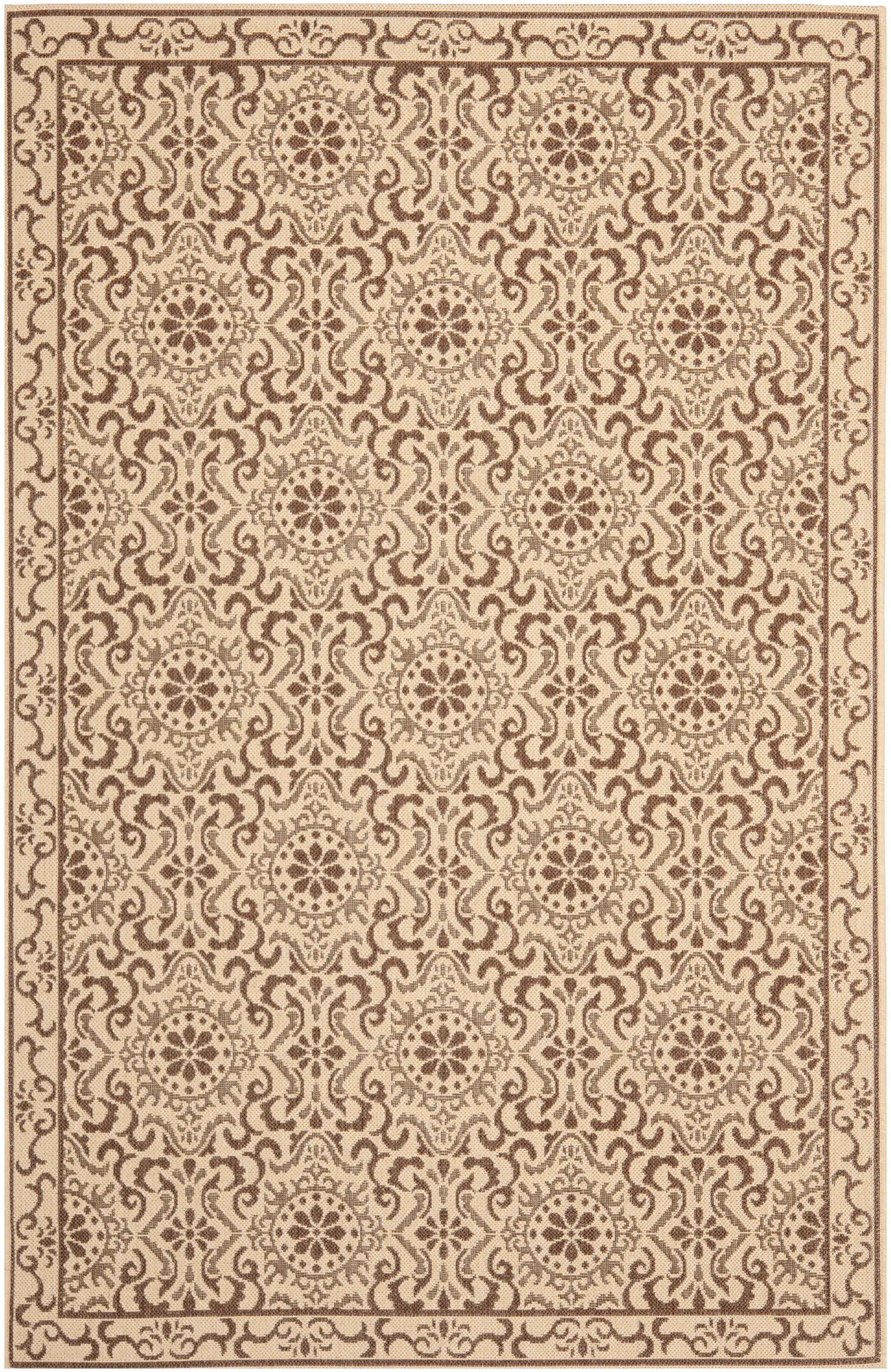 Courtyard Scalloped Medallion Outdoor Rug