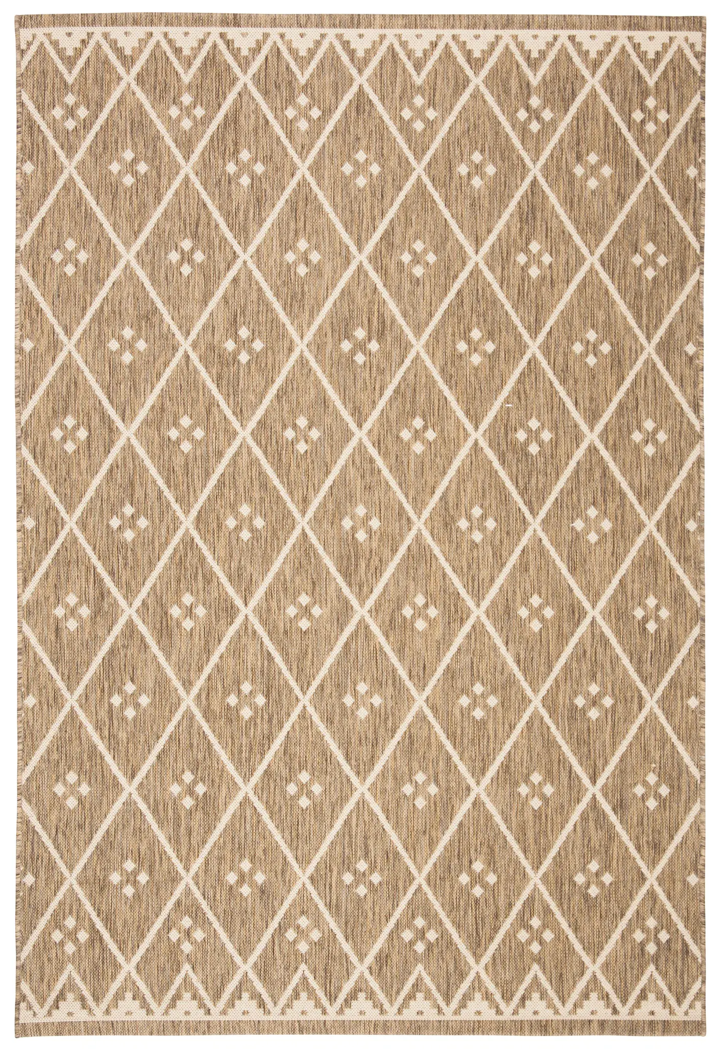 Courtyard Tribal Diamond Trellis Outdoor Rug
