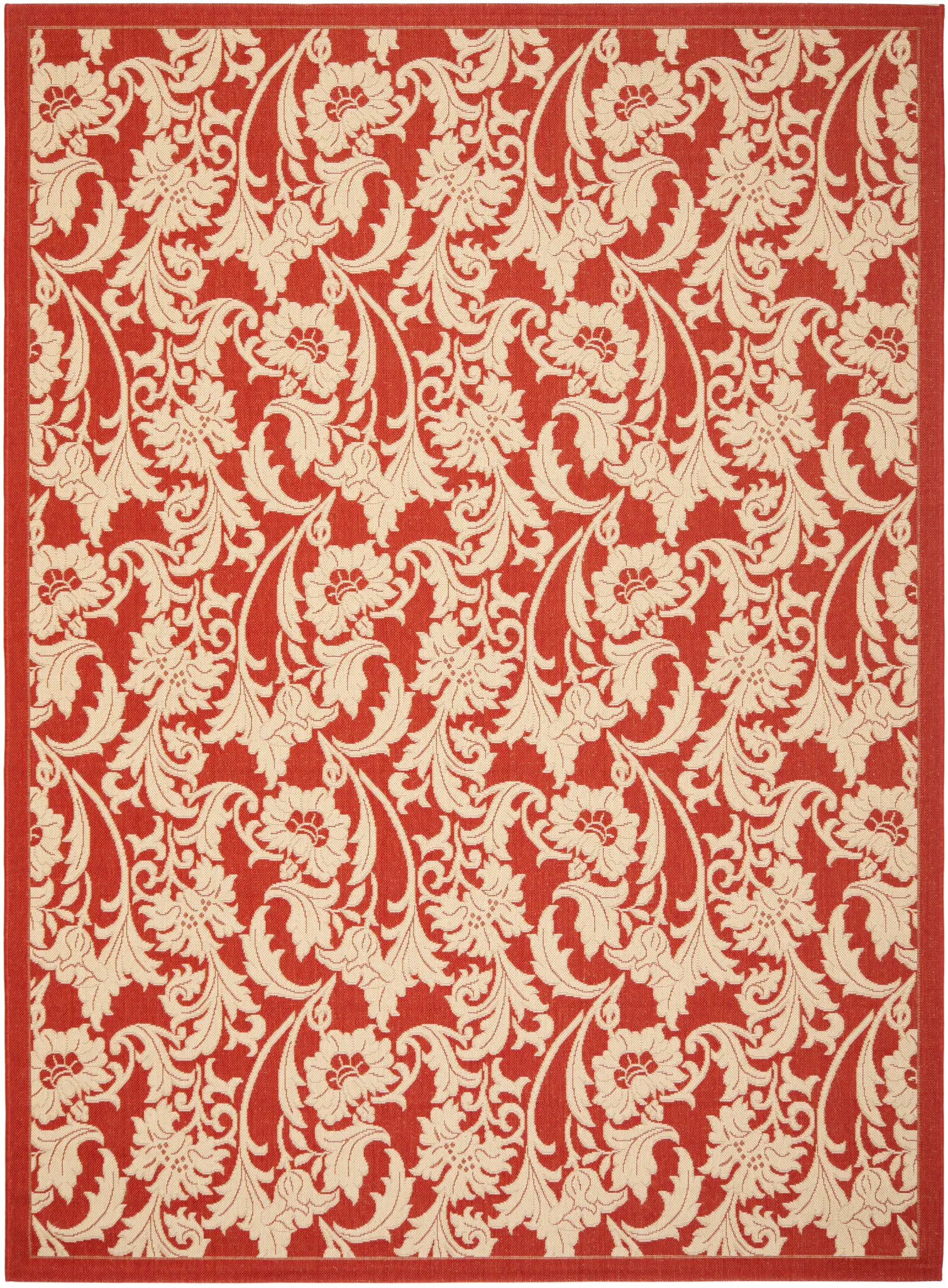 Courtyard Allover Floral Vine Outdoor Rug