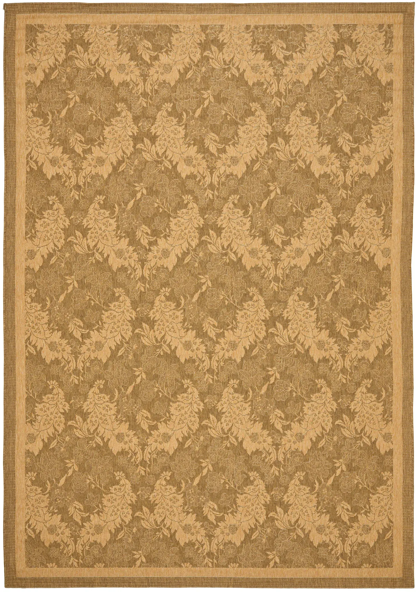 Courtyard Botanical Damask Outdoor Rug