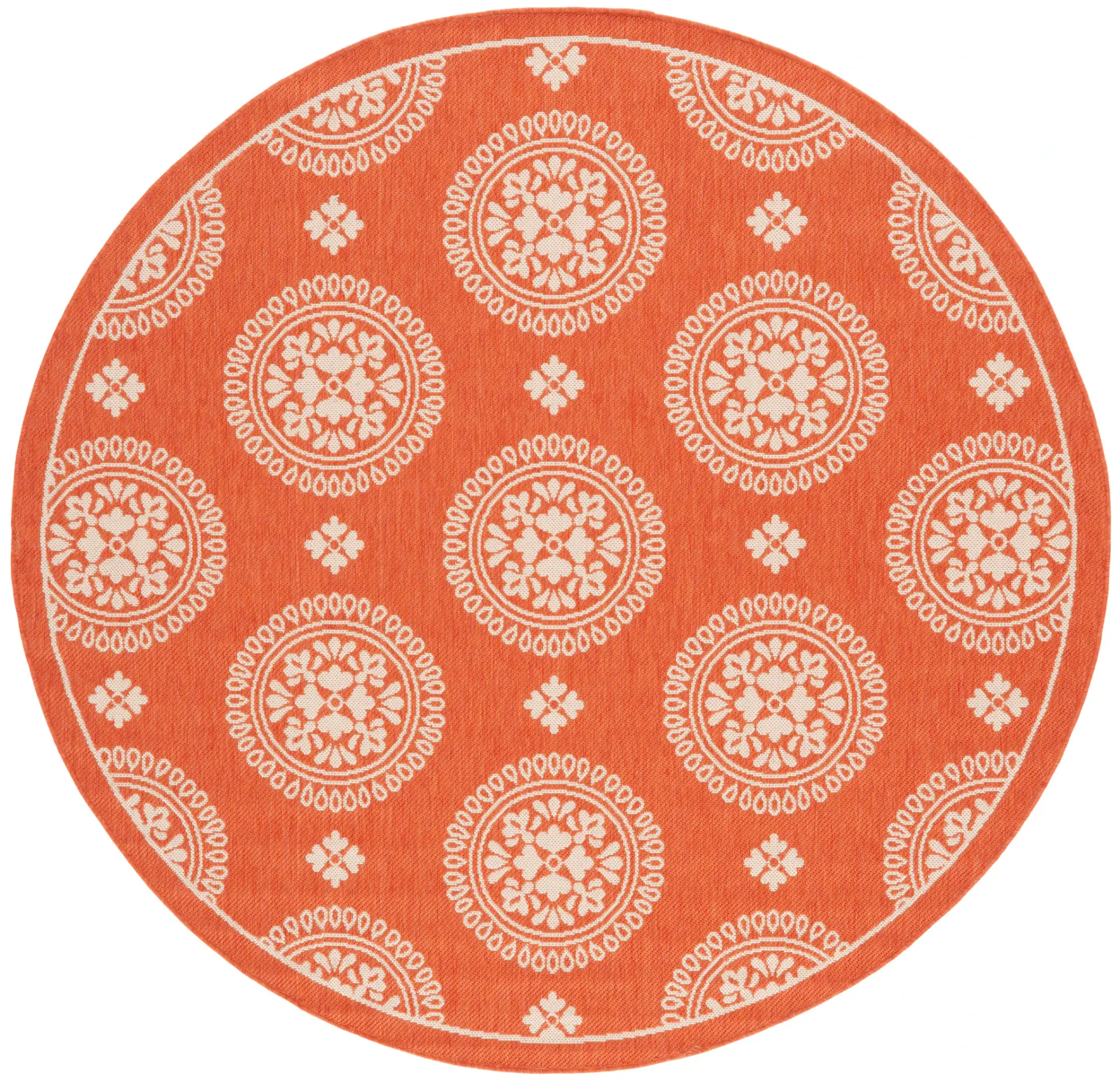 Courtyard Rosette Trellis Outdoor Rug
