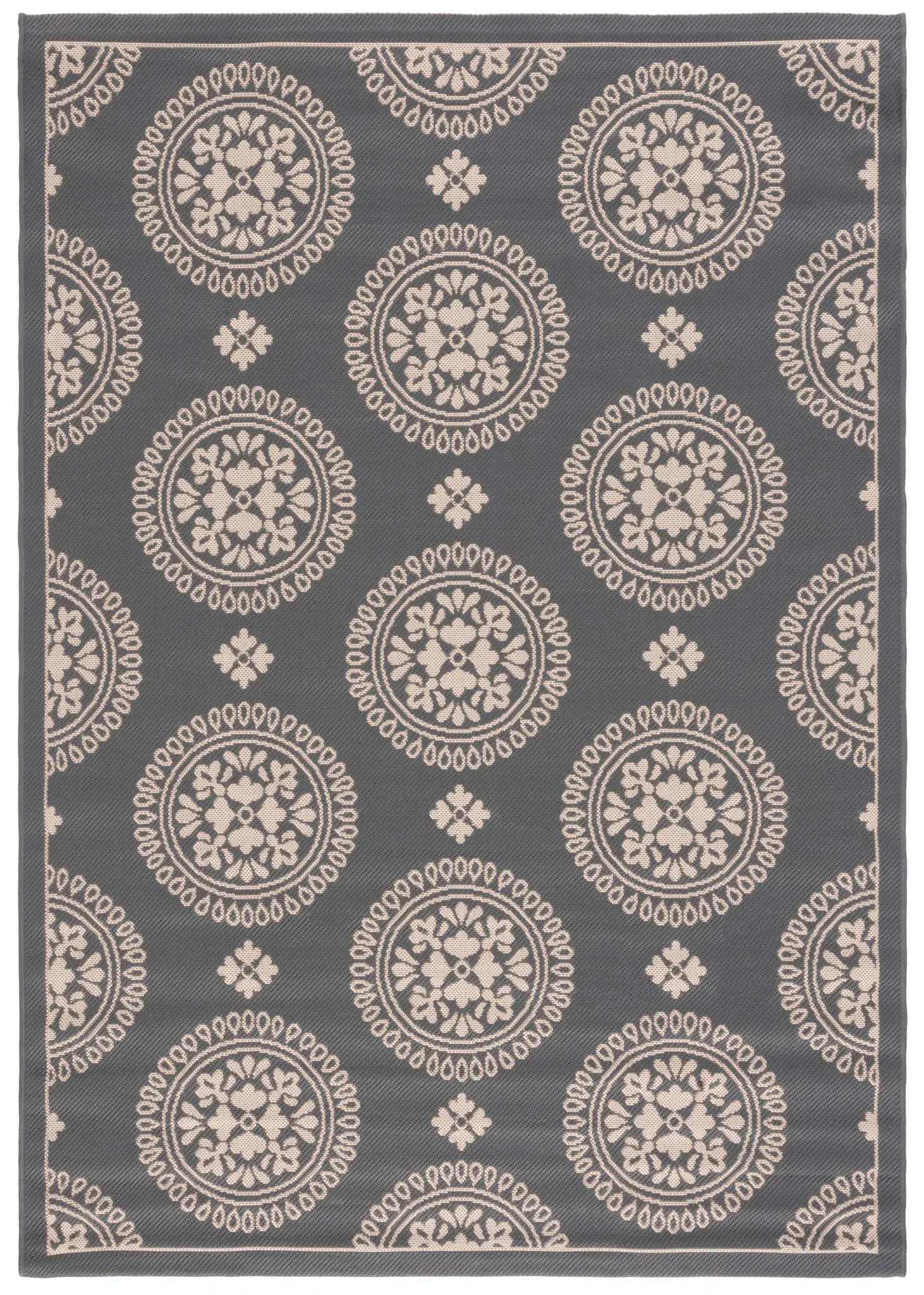 Courtyard Rosette Trellis Outdoor Rug