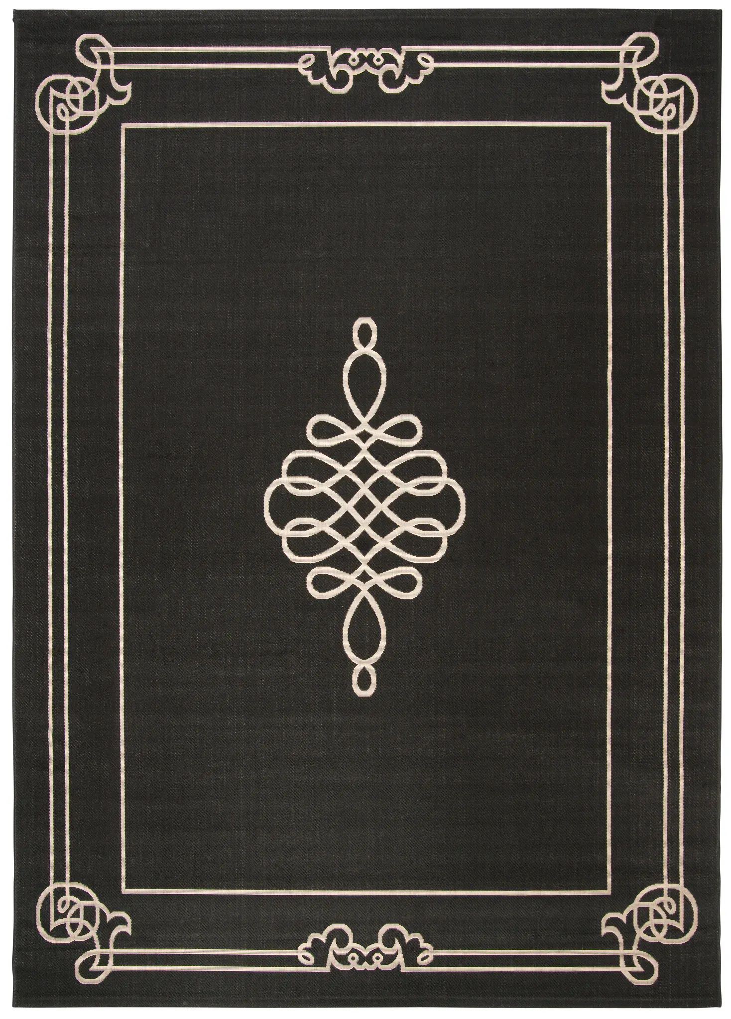 Courtyard Knot Medallion Outdoor Rug