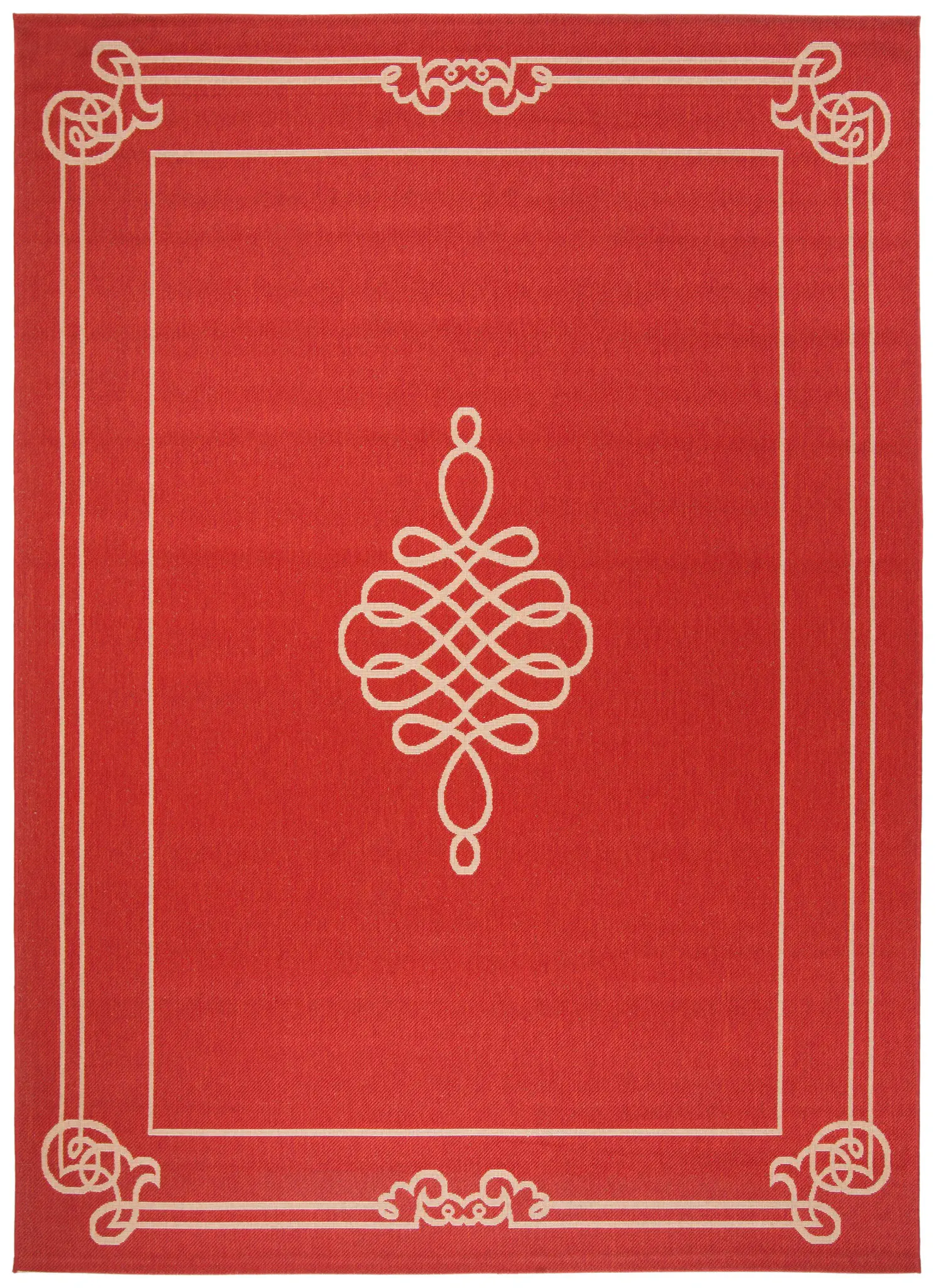 Courtyard Knot Medallion Outdoor Rug