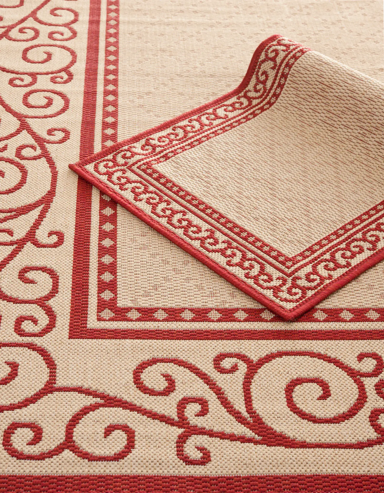 Courtyard Filigree Border Outdoor Rug