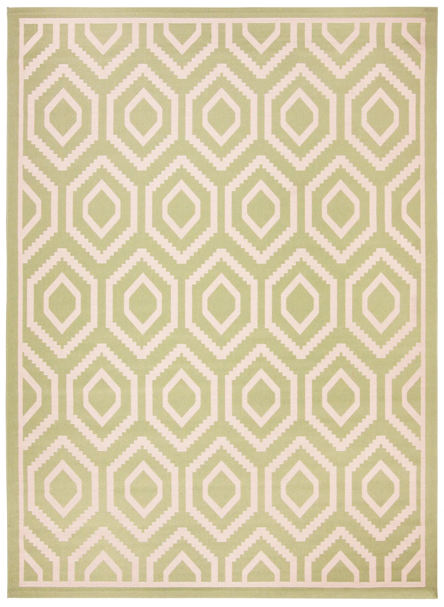 Courtyard Stepped Diamond Outdoor Rug