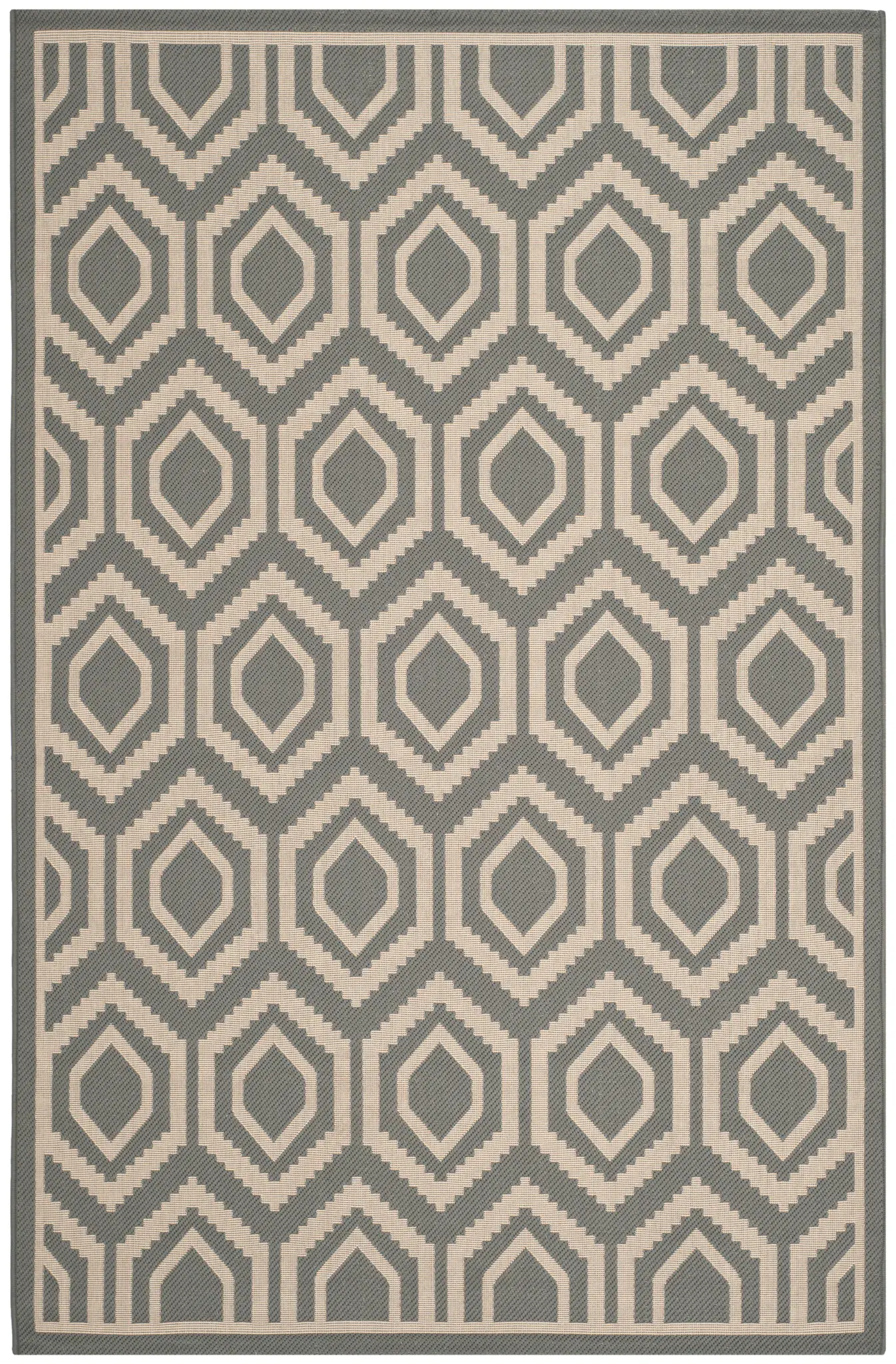 Courtyard Stepped Diamond Outdoor Rug