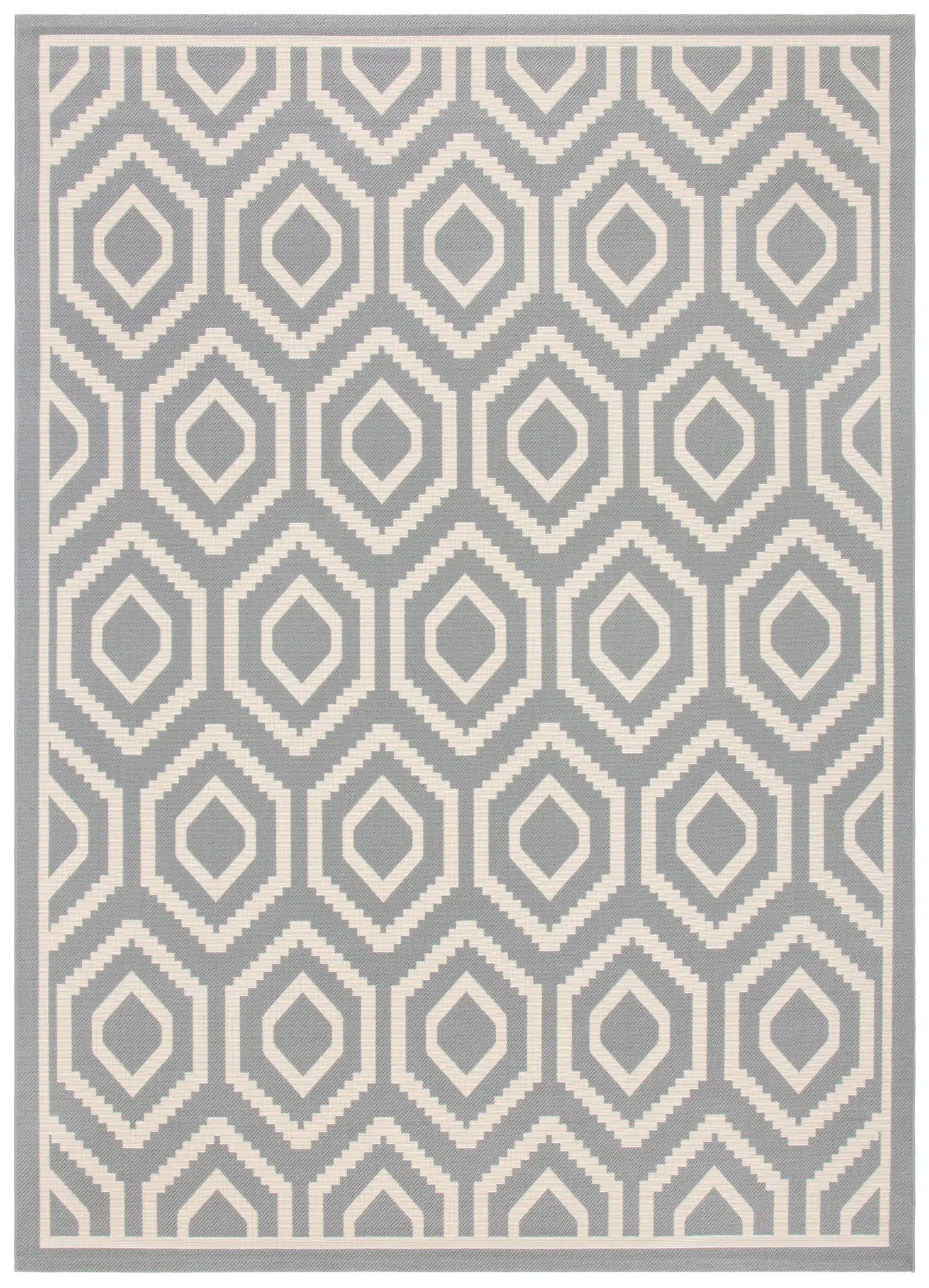 Courtyard Stepped Diamond Outdoor Rug