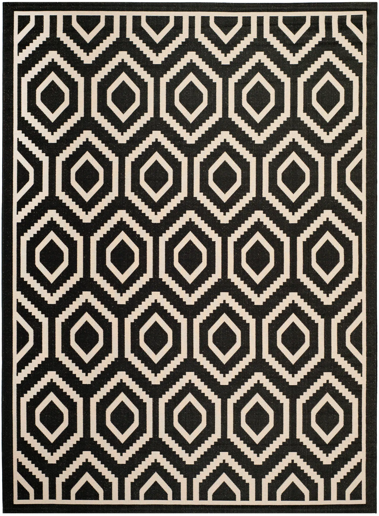 Courtyard Stepped Diamond Outdoor Rug