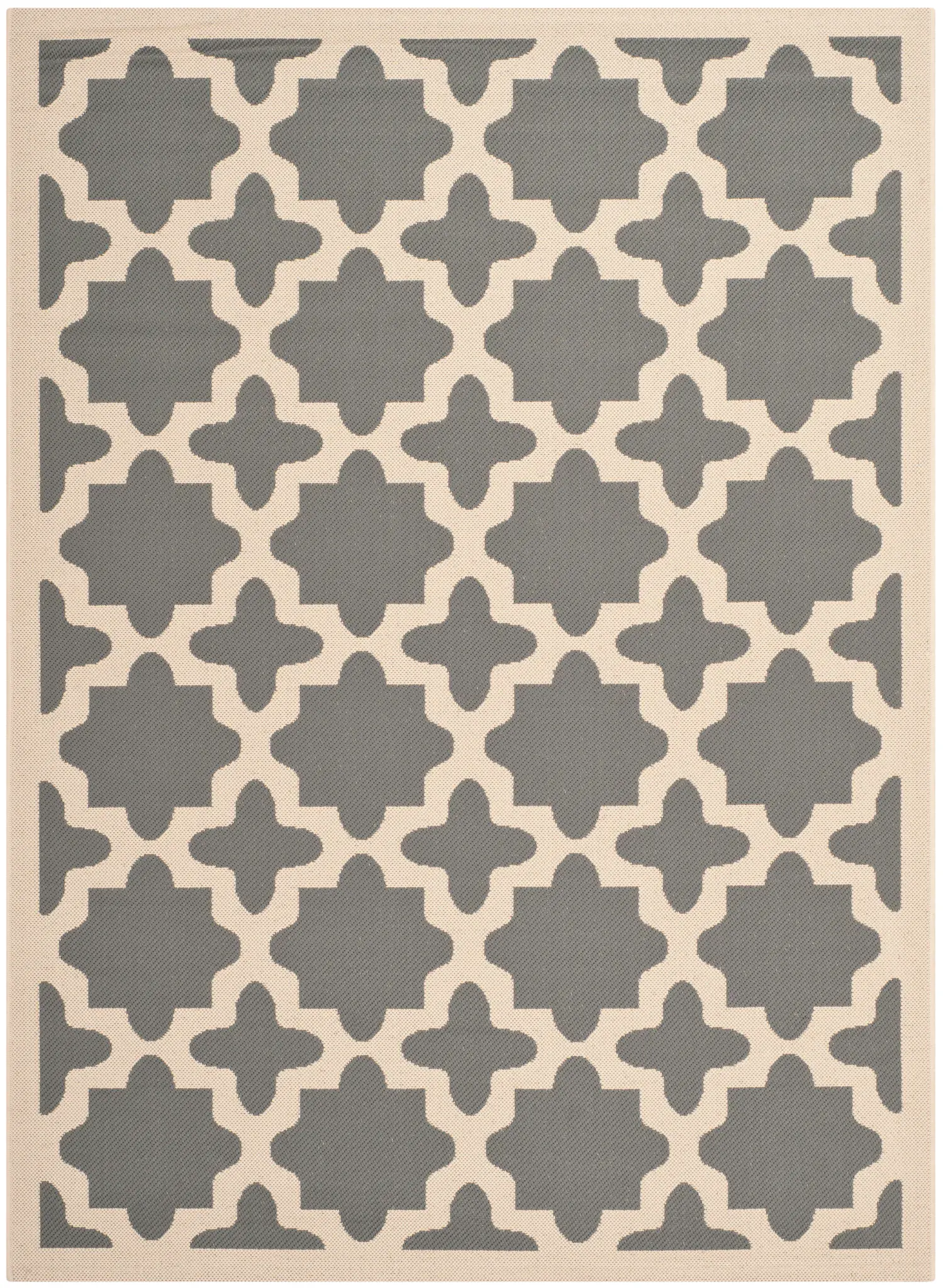 Courtyard Geometric Tile Outdoor Rug