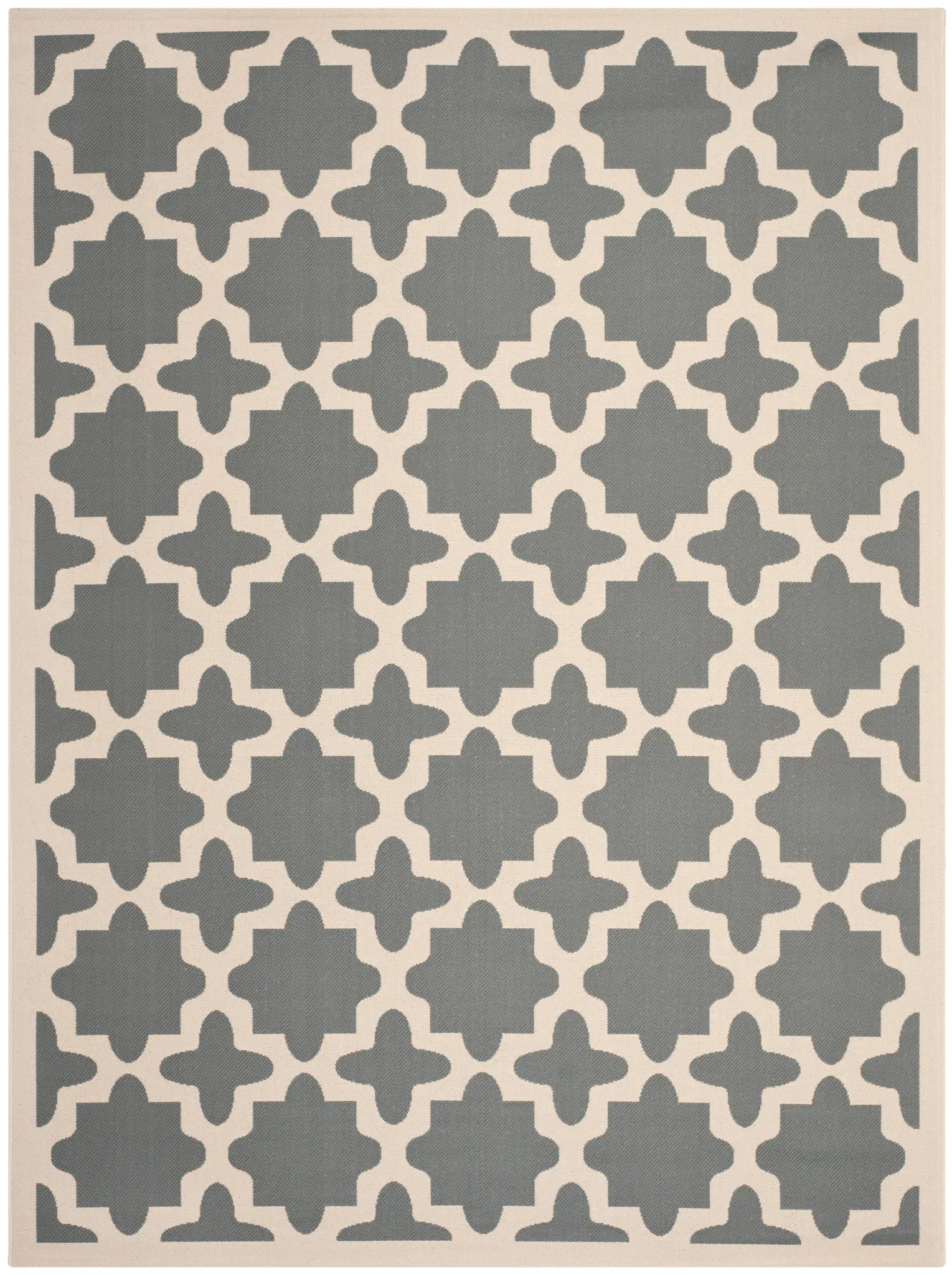 Courtyard Geometric Tile Outdoor Rug