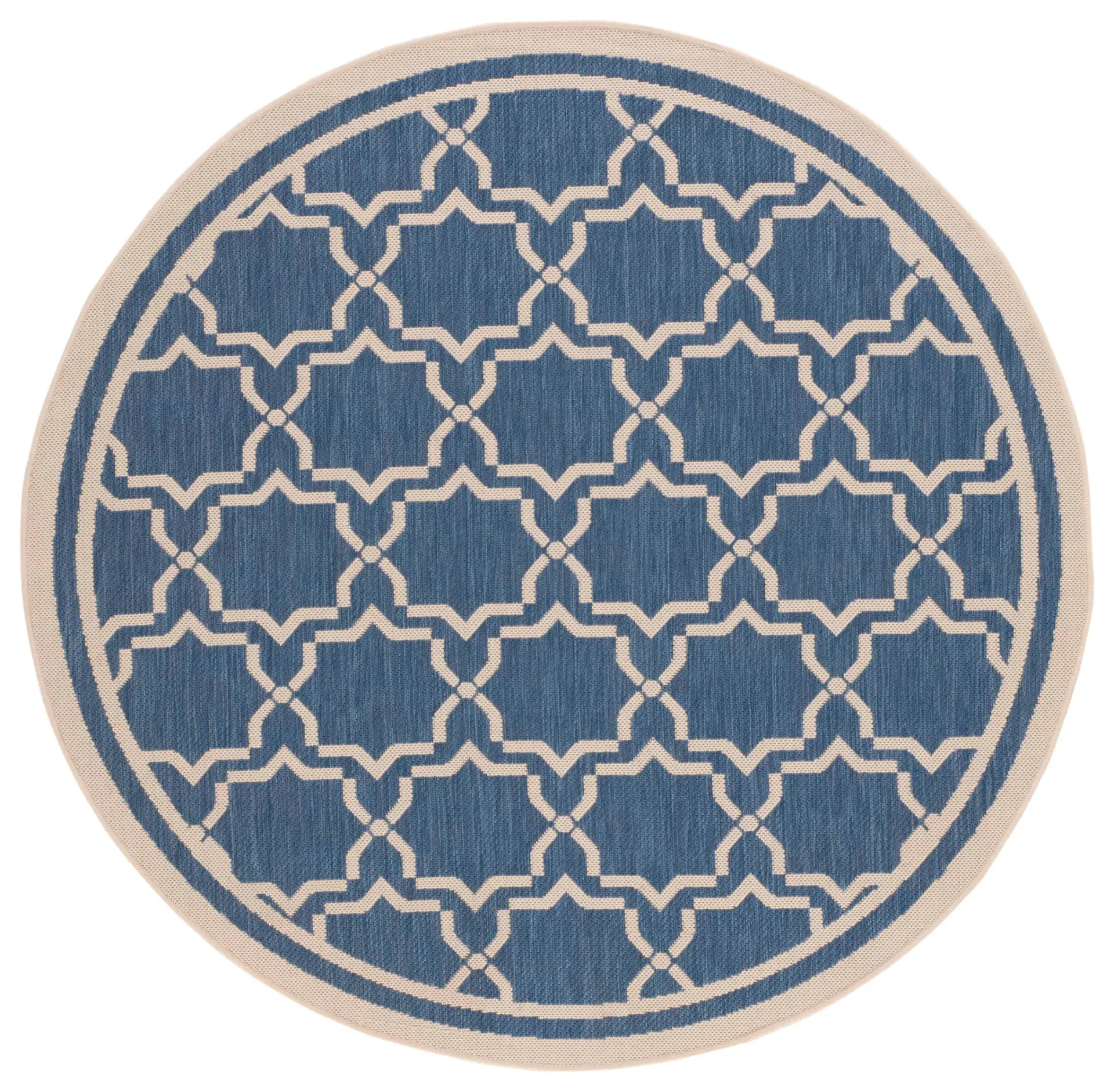 Courtyard Bordered Trellis Outdoor Rug