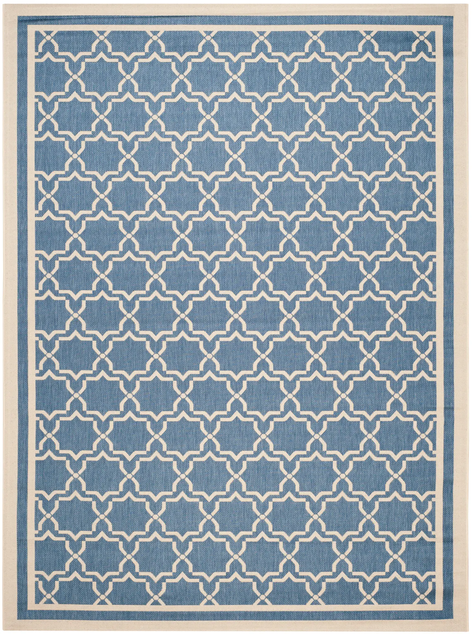 Courtyard Bordered Trellis Outdoor Rug