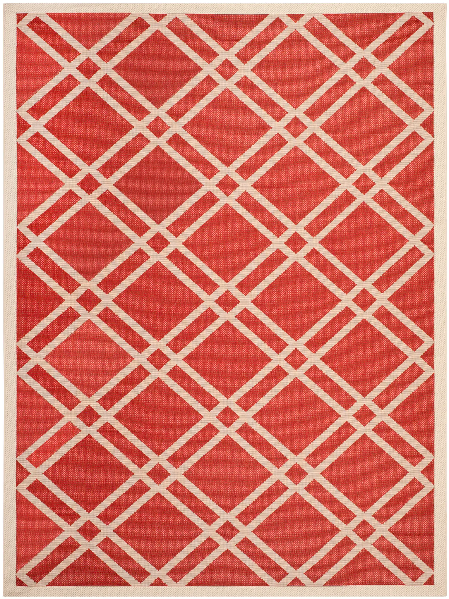 Courtyard Double Diamond Lattice Outdoor Rug