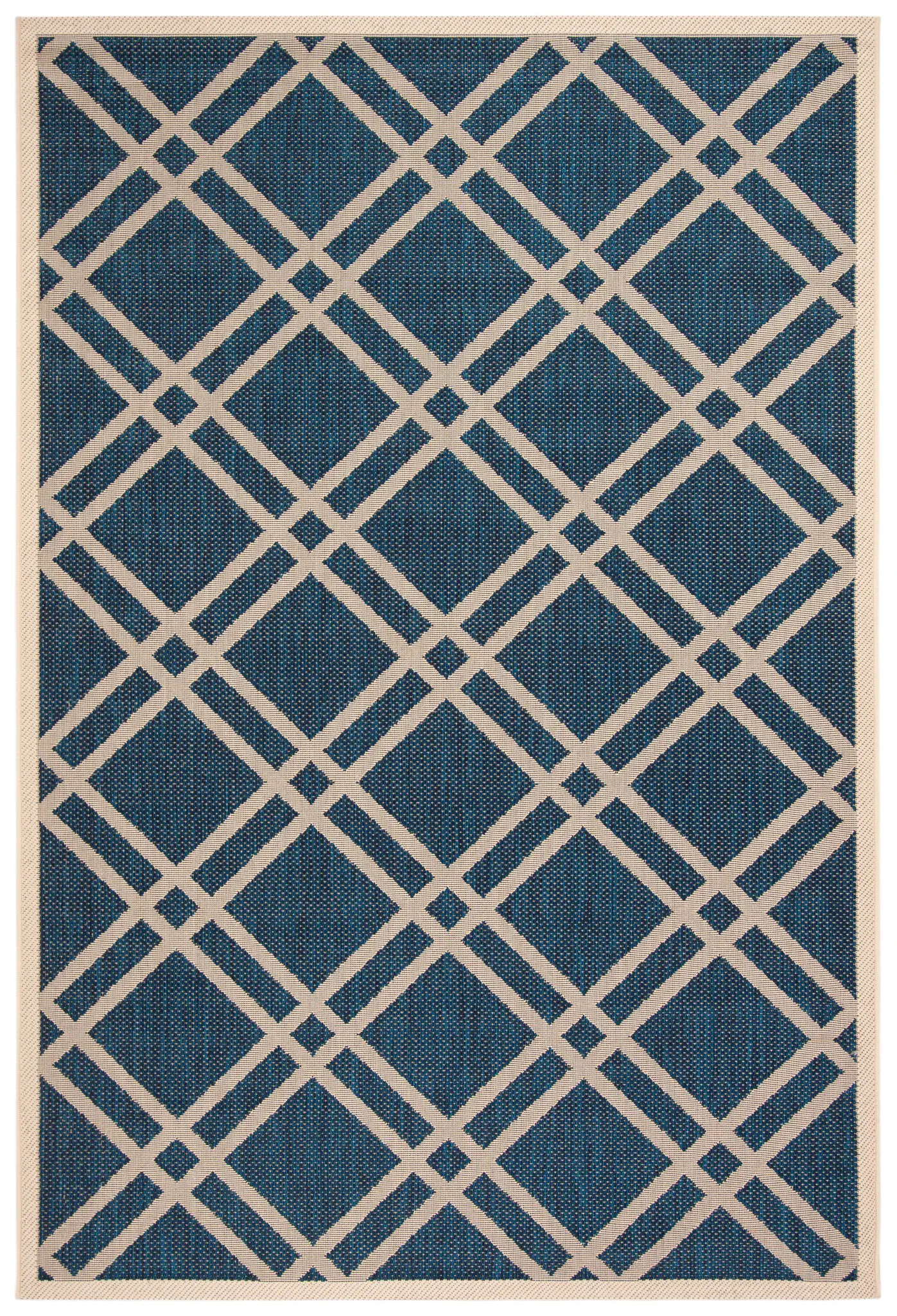Courtyard Double Diamond Lattice Outdoor Rug
