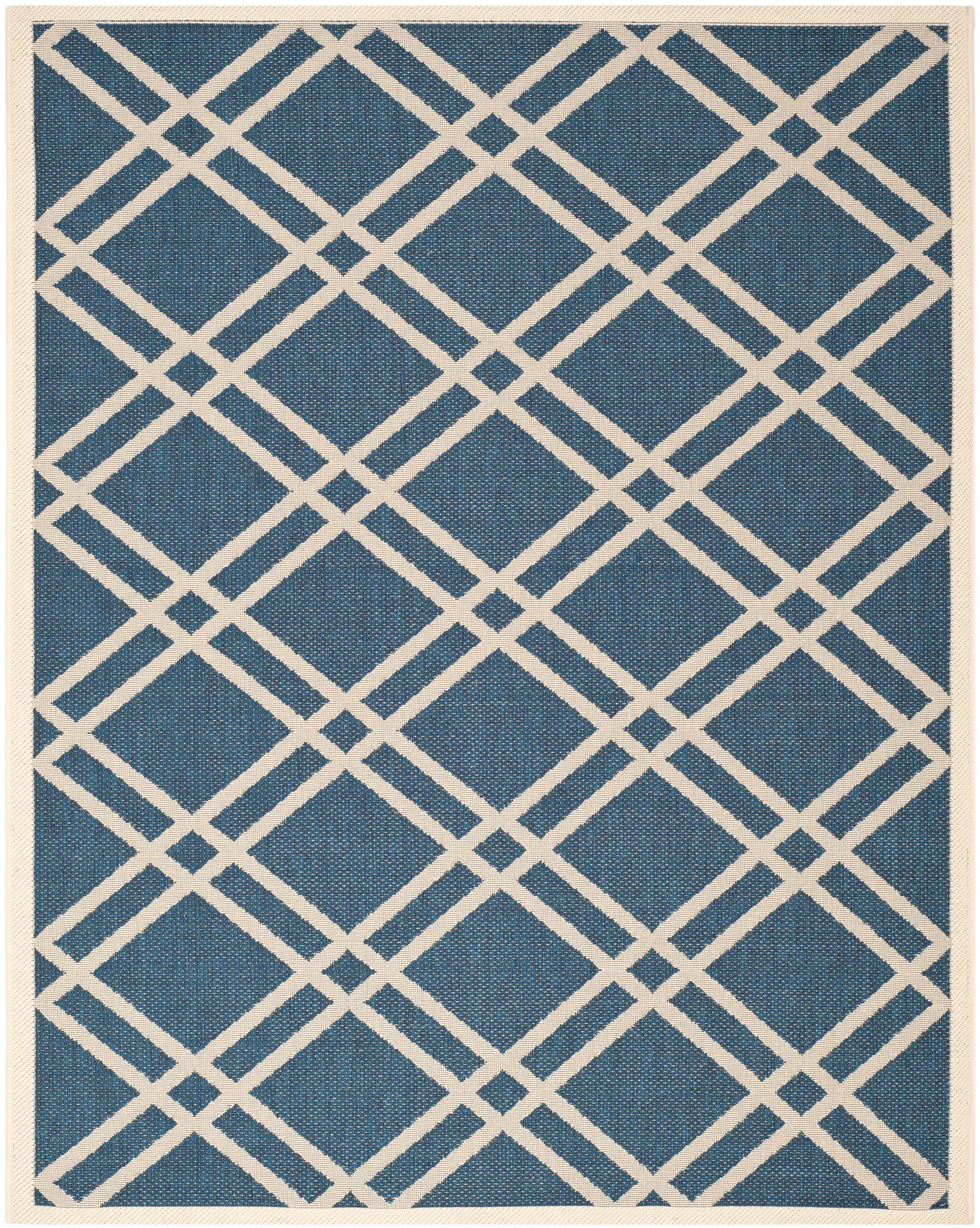 Courtyard Double Diamond Lattice Outdoor Rug