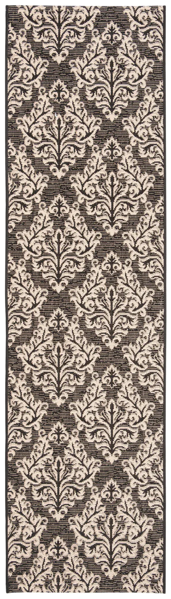 Courtyard Allover Damask Outdoor Rug