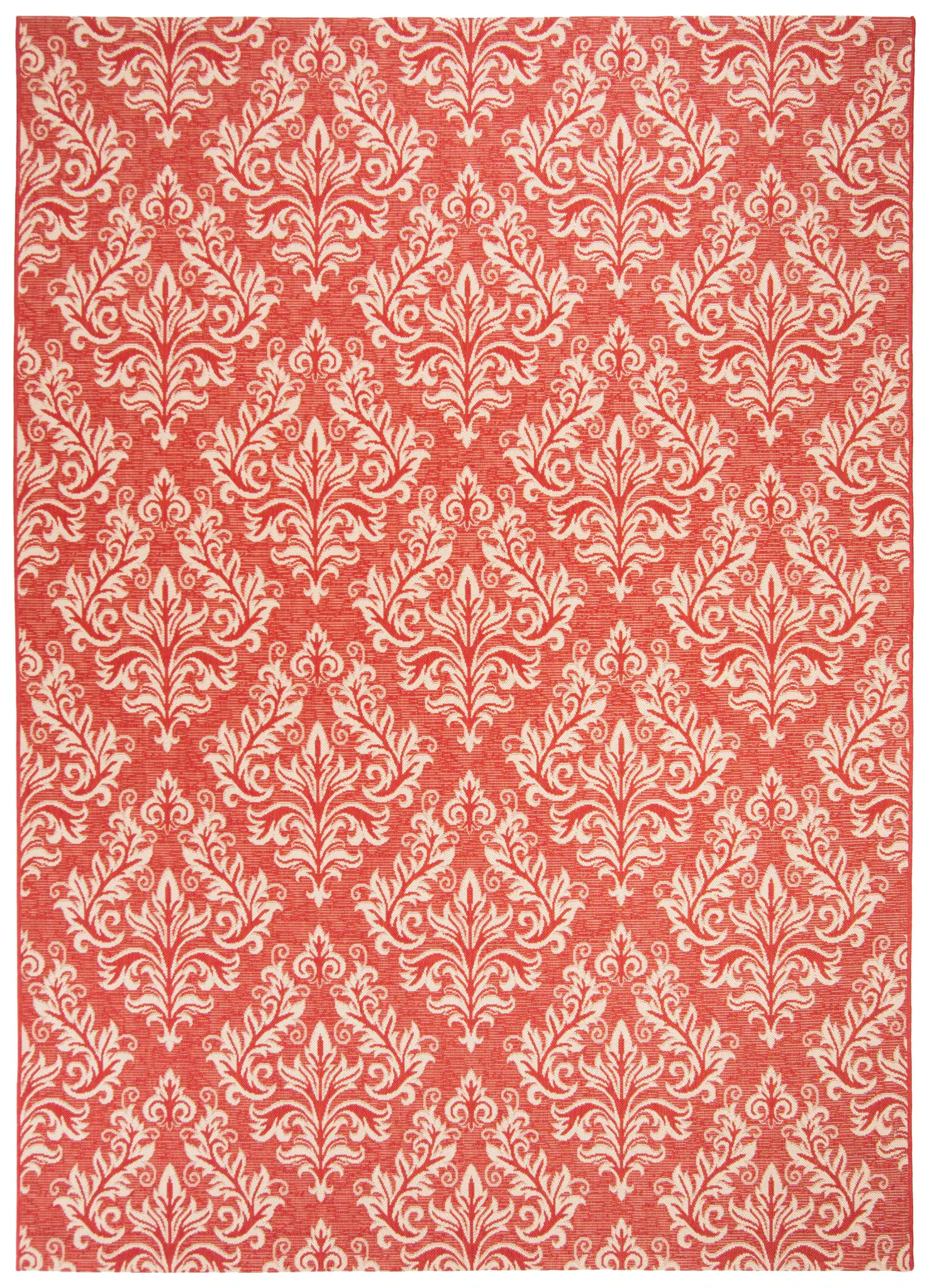 Courtyard Allover Damask Outdoor Rug