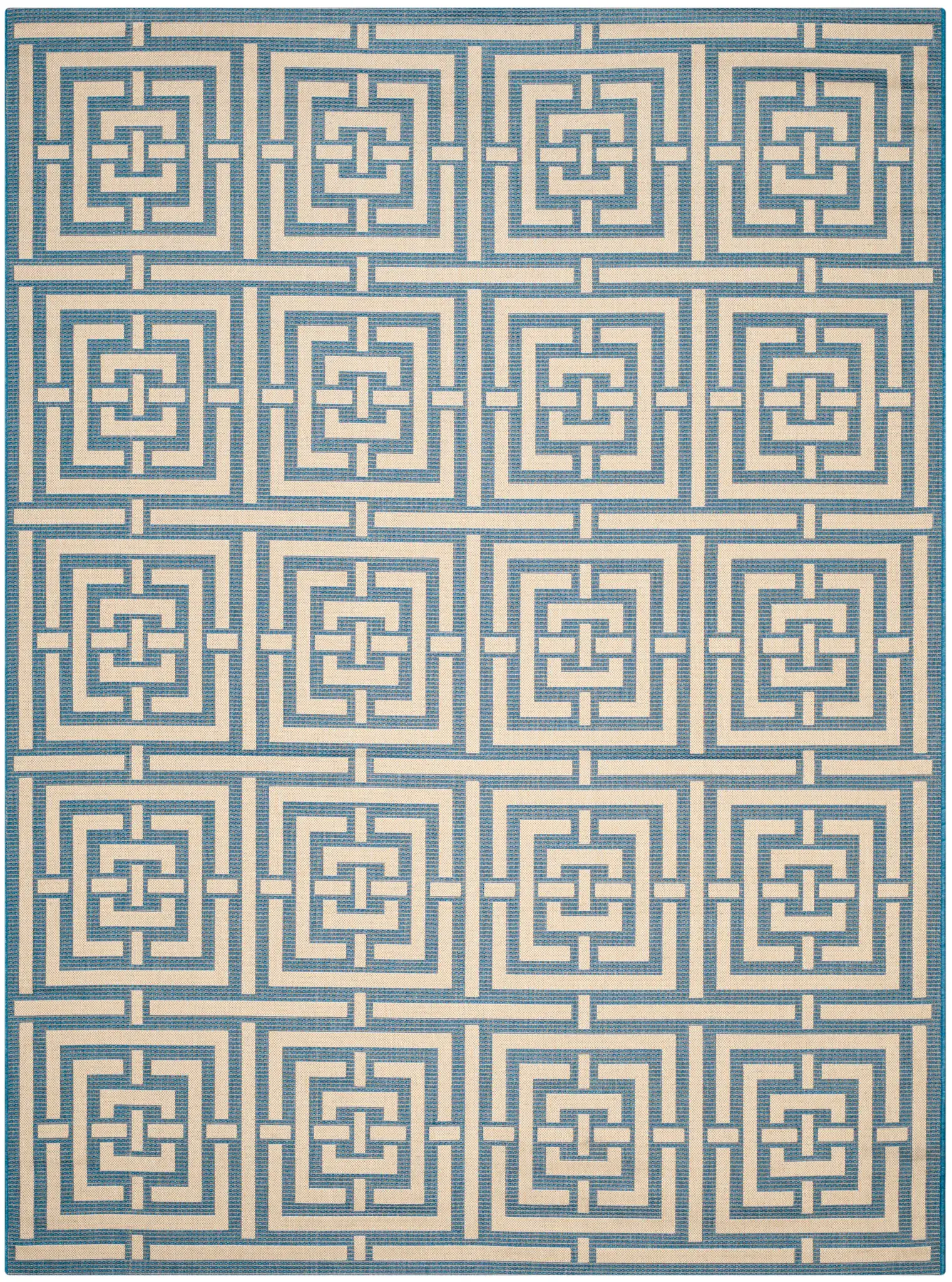 Courtyard Interlocking Square Outdoor Rug