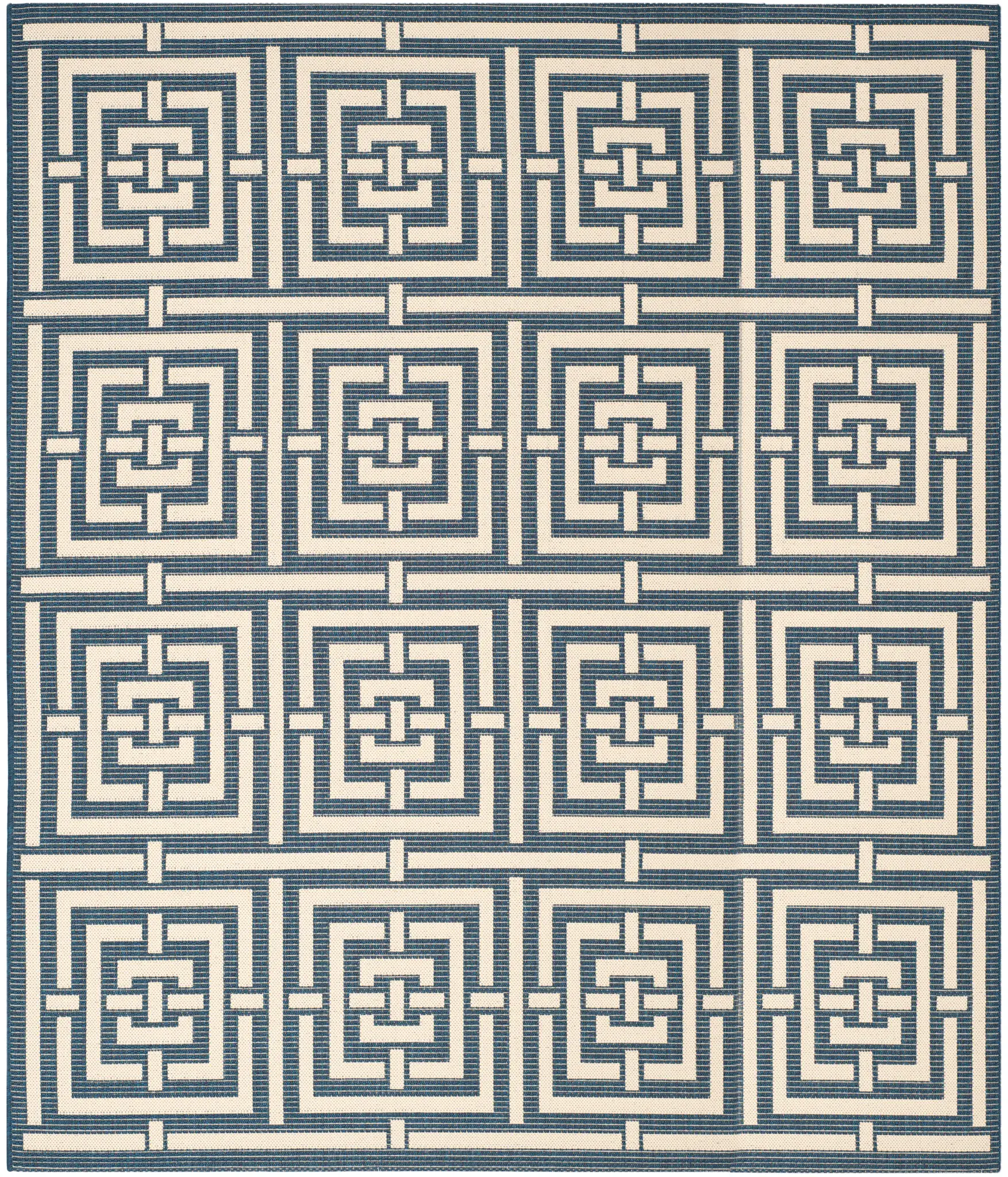 Courtyard Interlocking Square Outdoor Rug