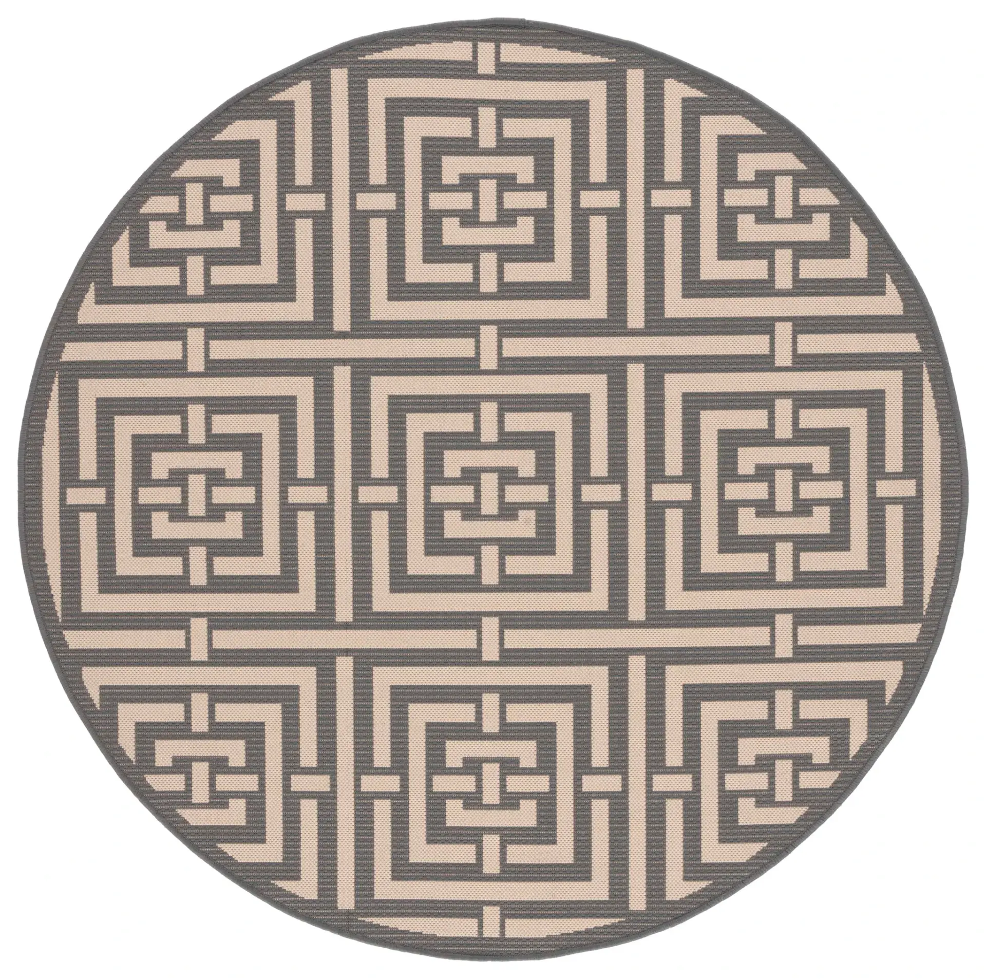 Courtyard Interlocking Square Outdoor Rug
