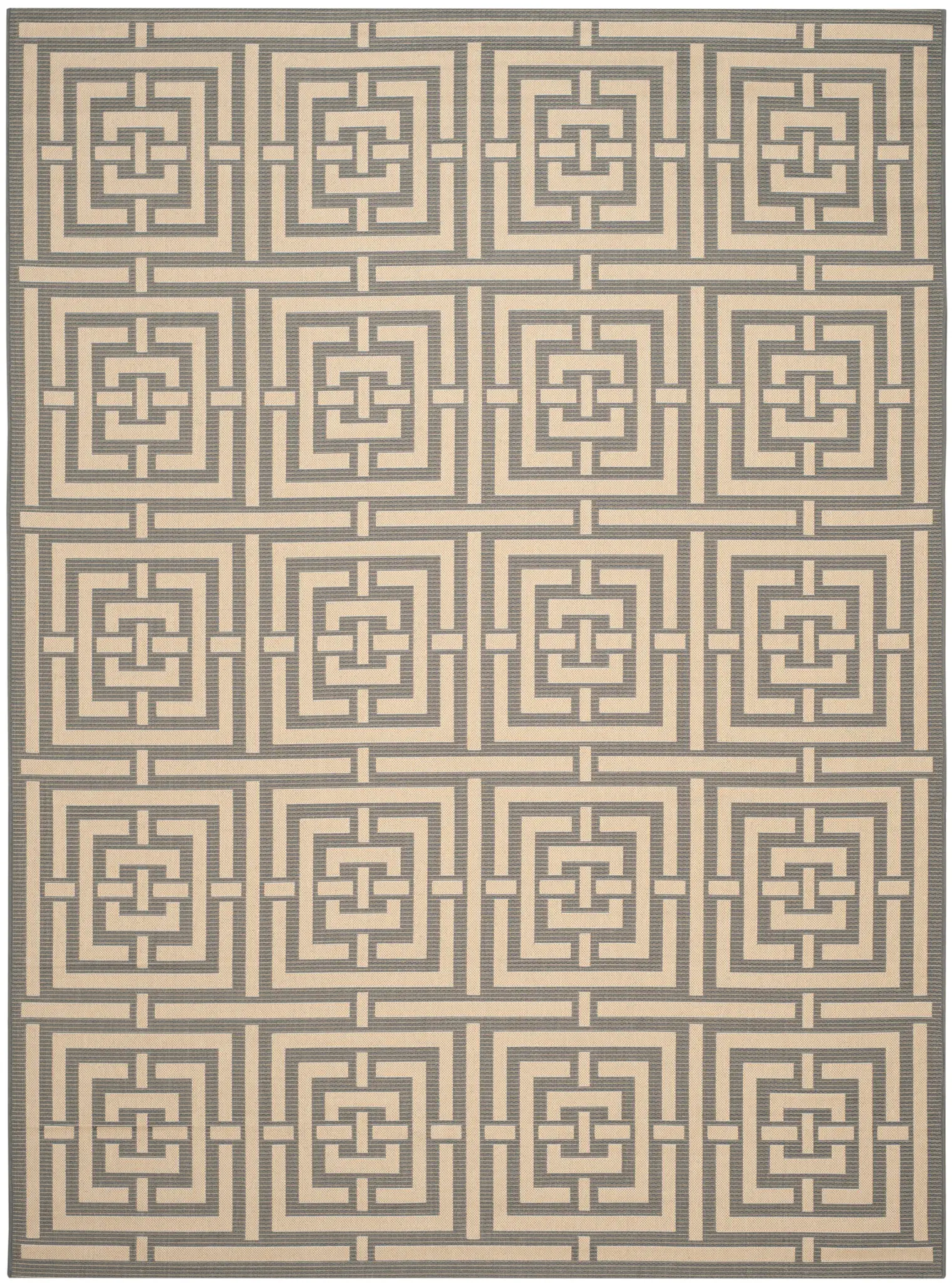 Courtyard Interlocking Square Outdoor Rug
