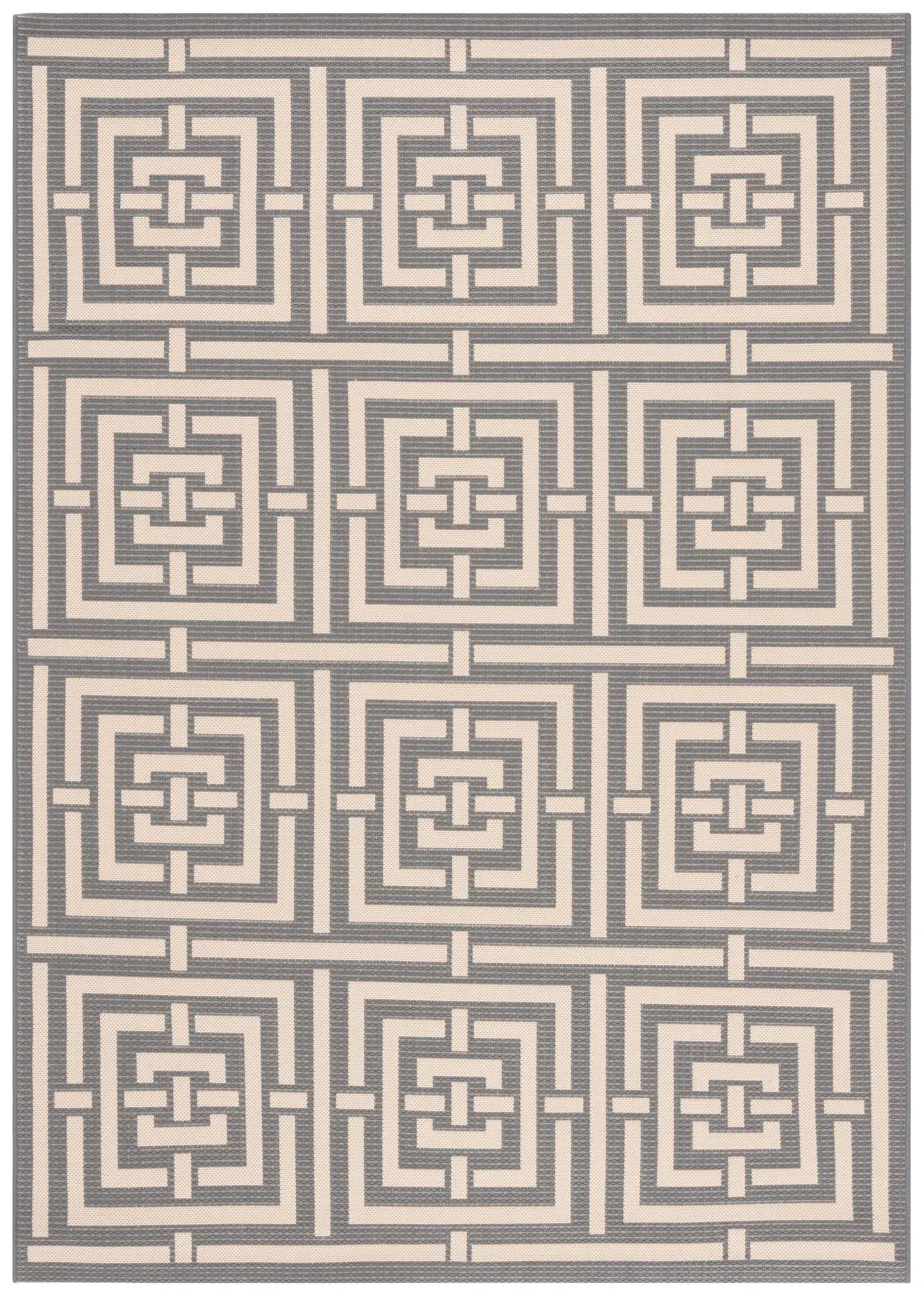 Courtyard Interlocking Square Outdoor Rug