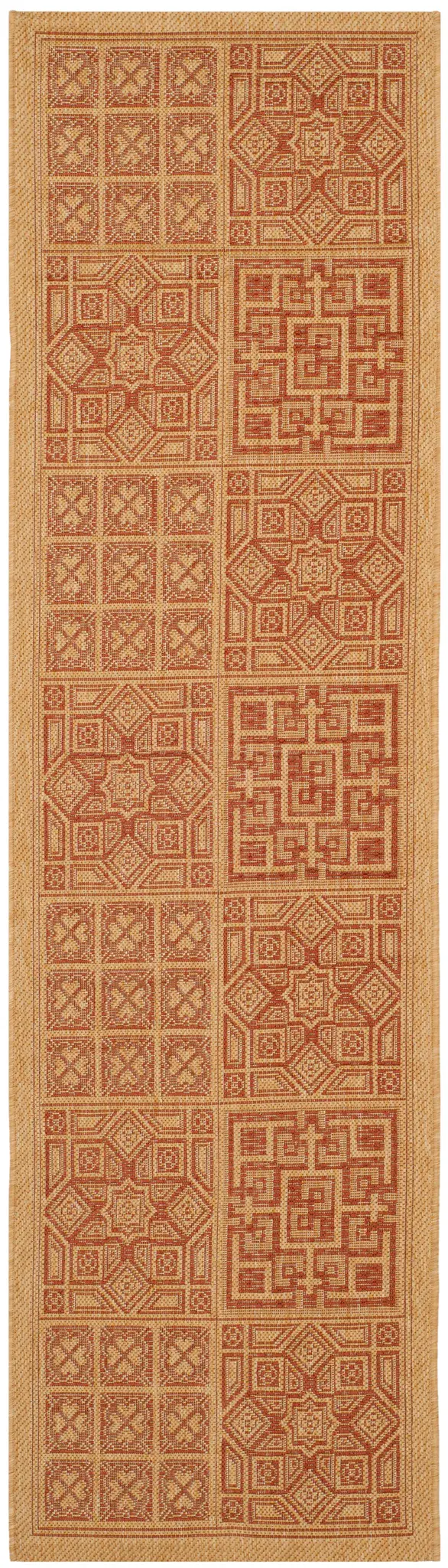 Courtyard Tiled Geometric Outdoor Rug
