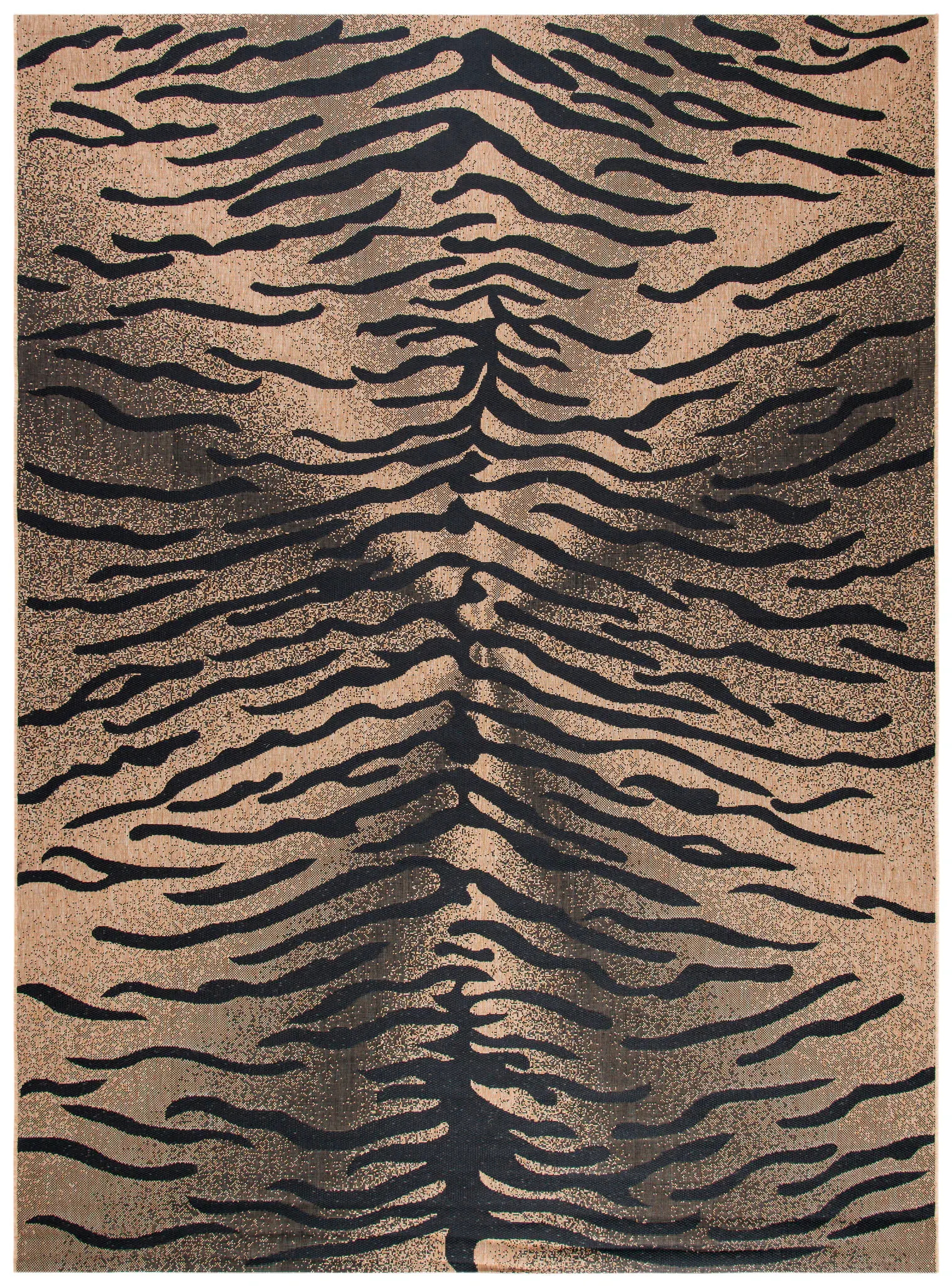 Courtyard Wavy Zebra Stripe Outdoor Rug