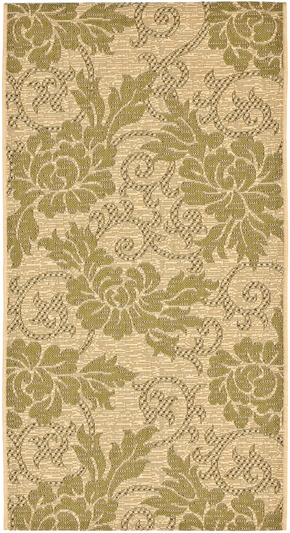 Courtyard Floral Damask Outdoor Rug