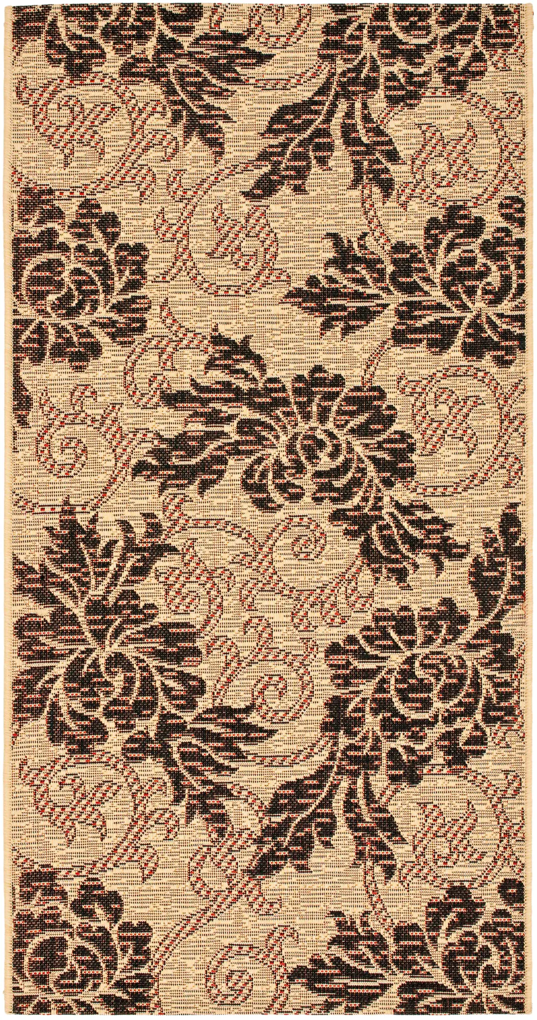 Courtyard Floral Damask Outdoor Rug