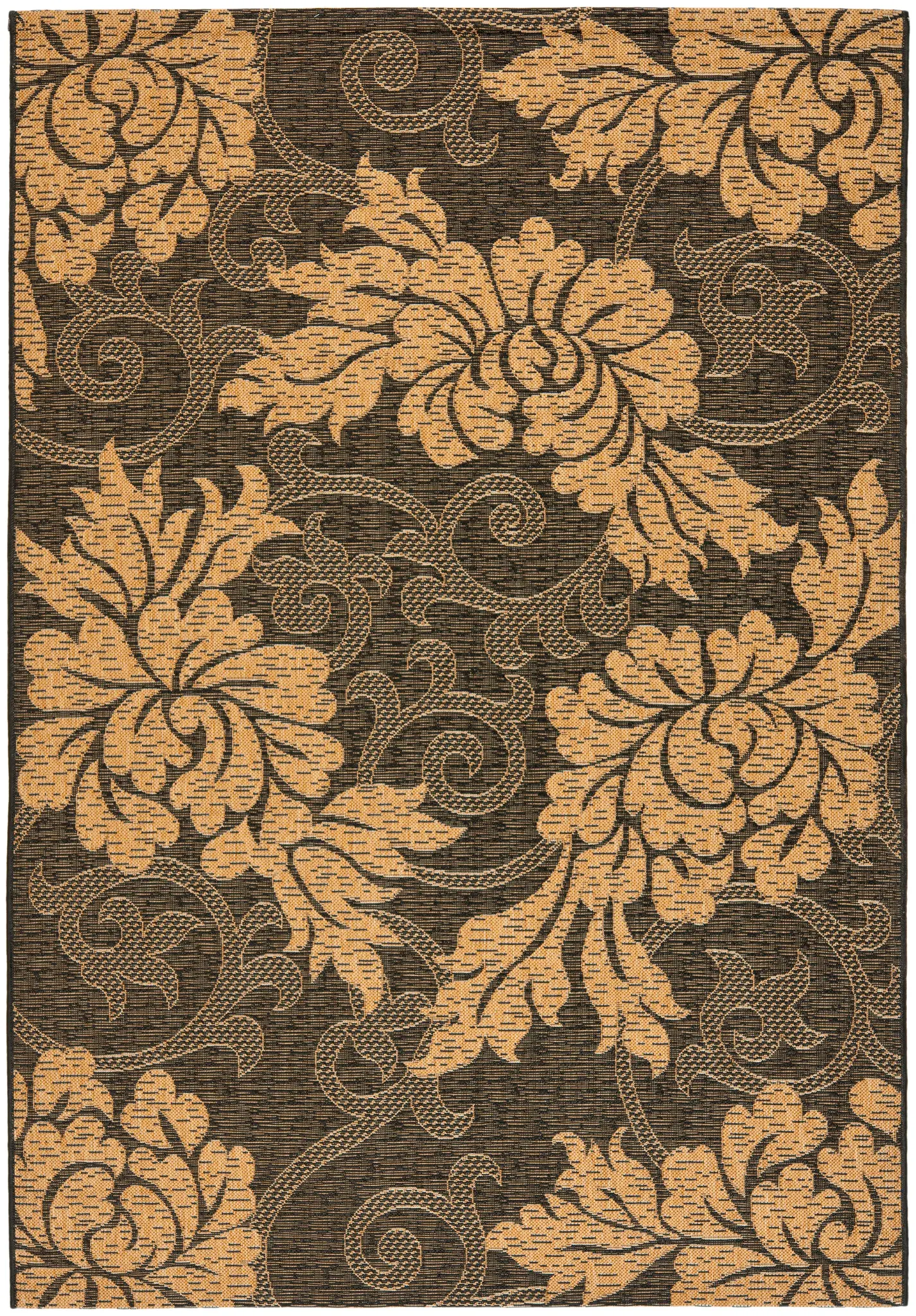Courtyard Floral Damask Outdoor Rug