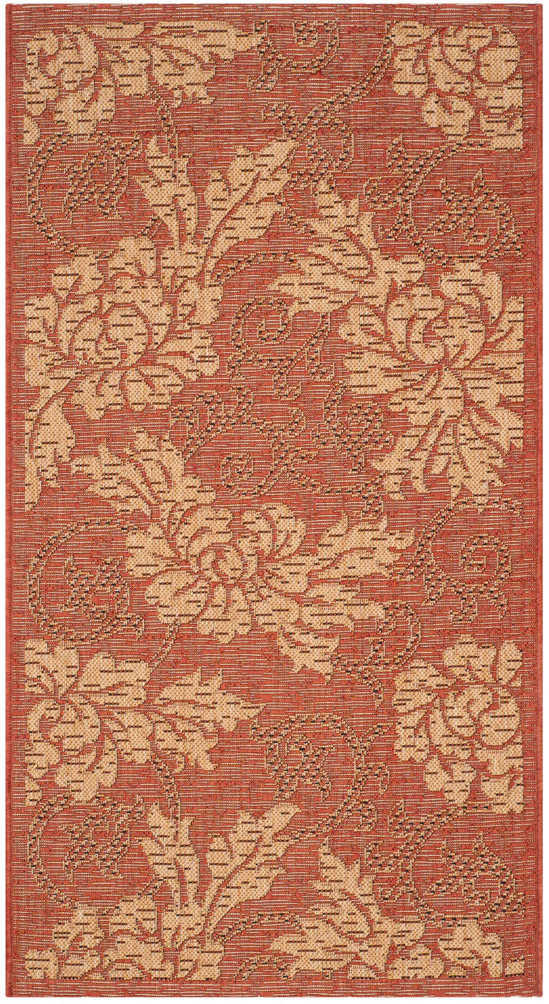 Courtyard Floral Damask Outdoor Rug