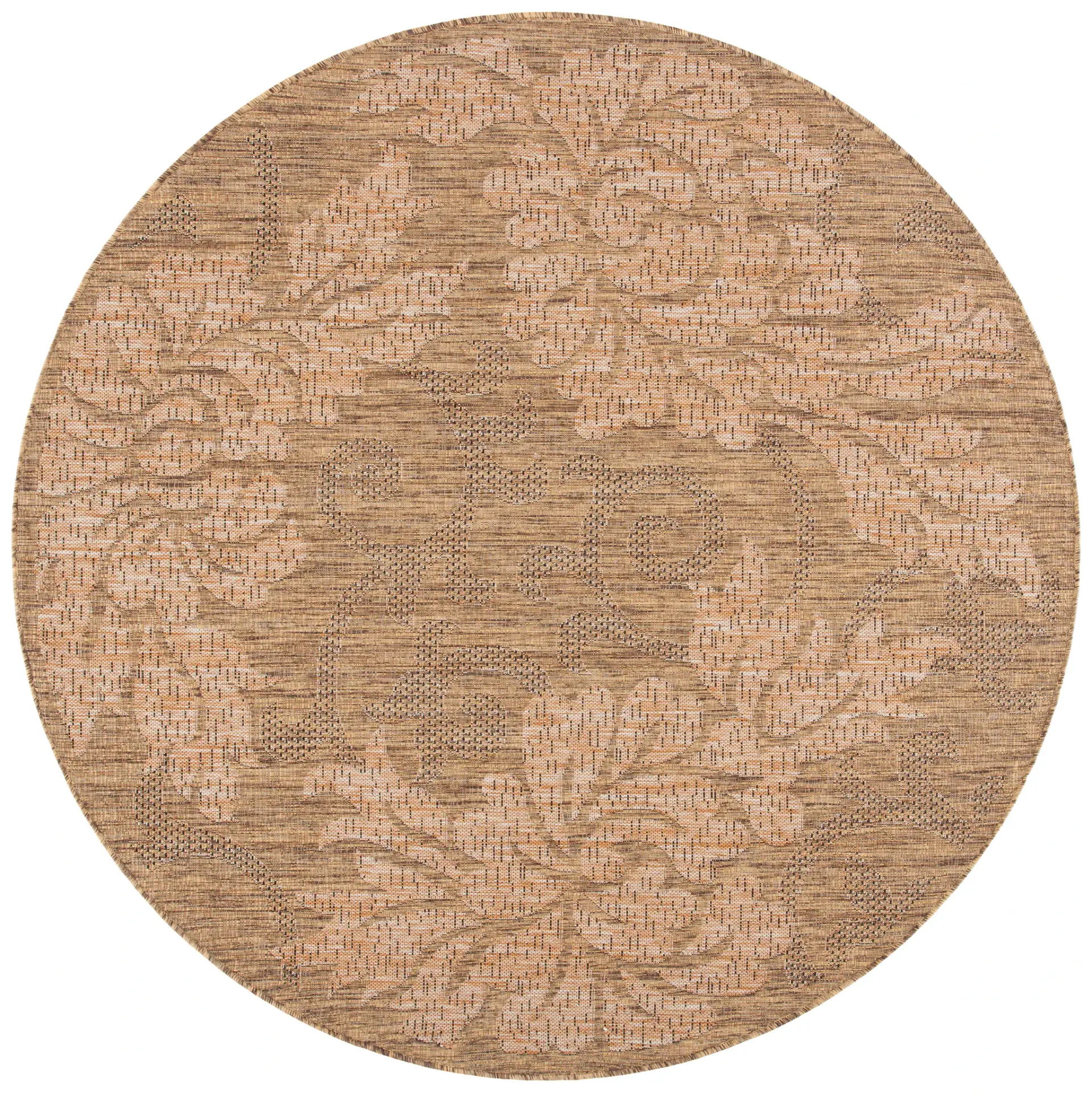 Courtyard Floral Damask Outdoor Rug