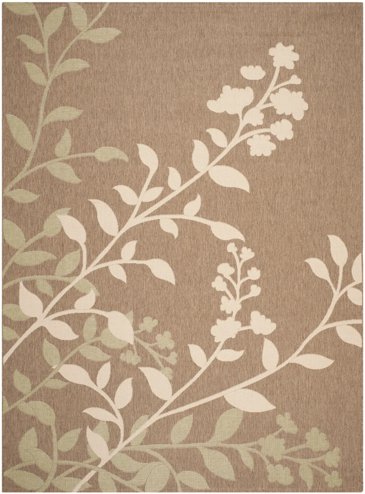 Courtyard Botanical Vine Outdoor Rug