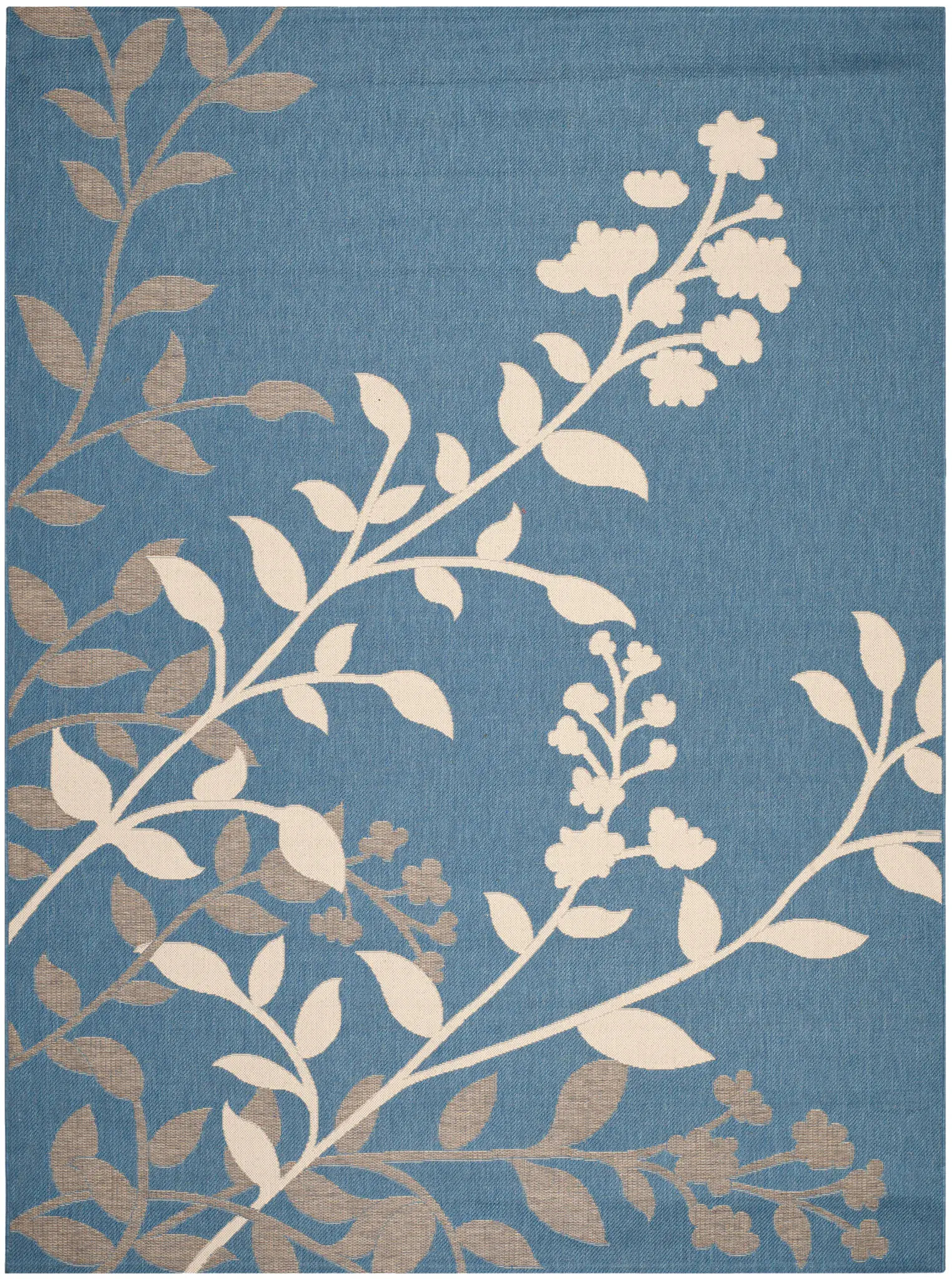 Courtyard Botanical Vine Outdoor Rug