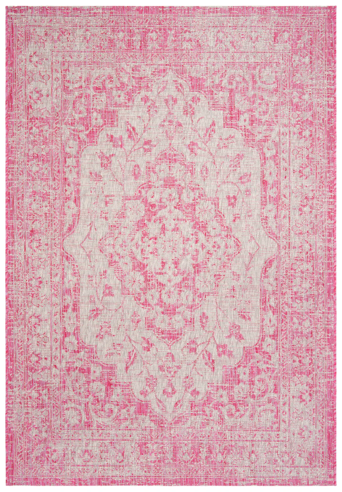 Courtyard Scalloped Medallion Outdoor Rug