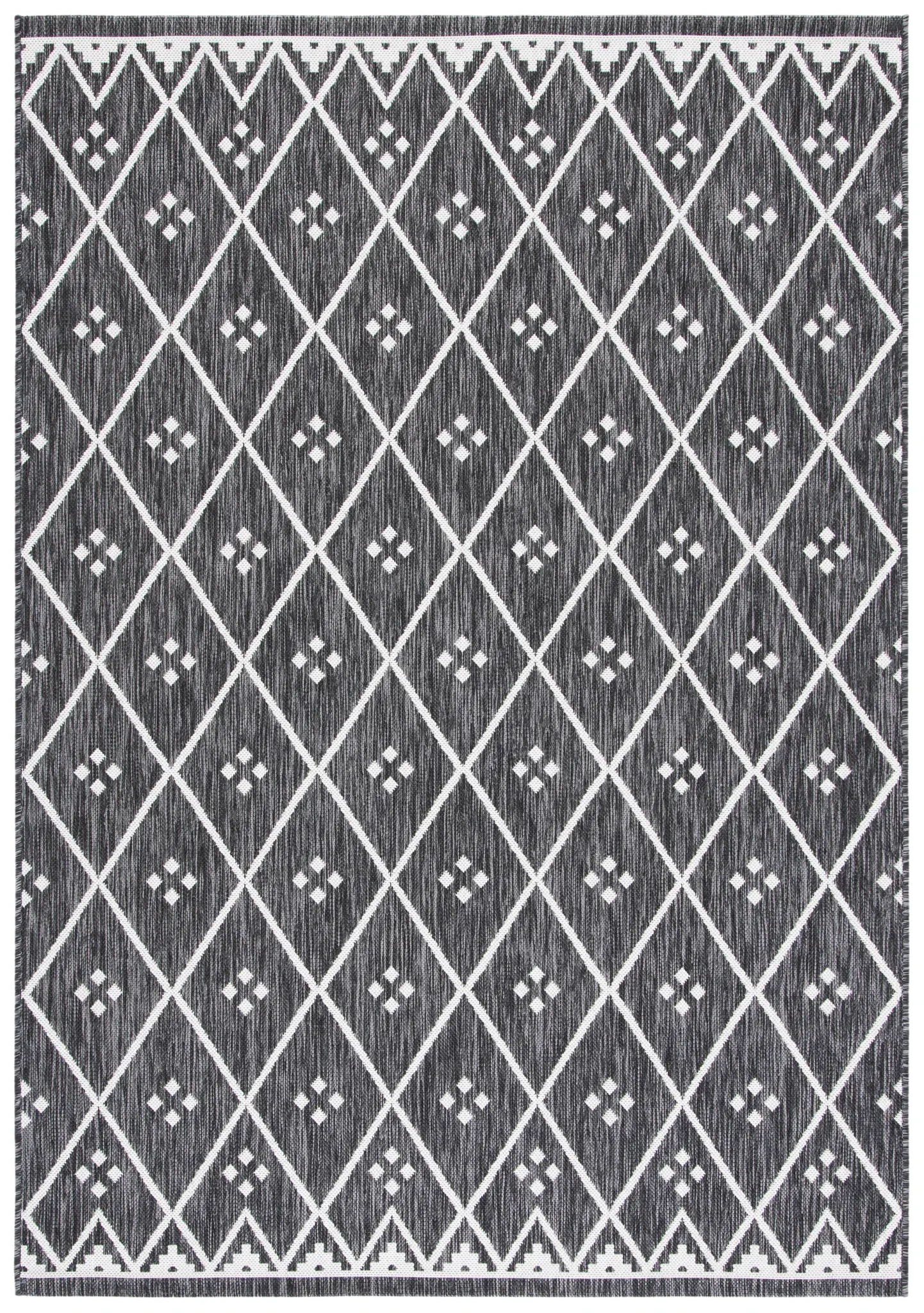 Courtyard Tribal Diamond Trellis Outdoor Rug
