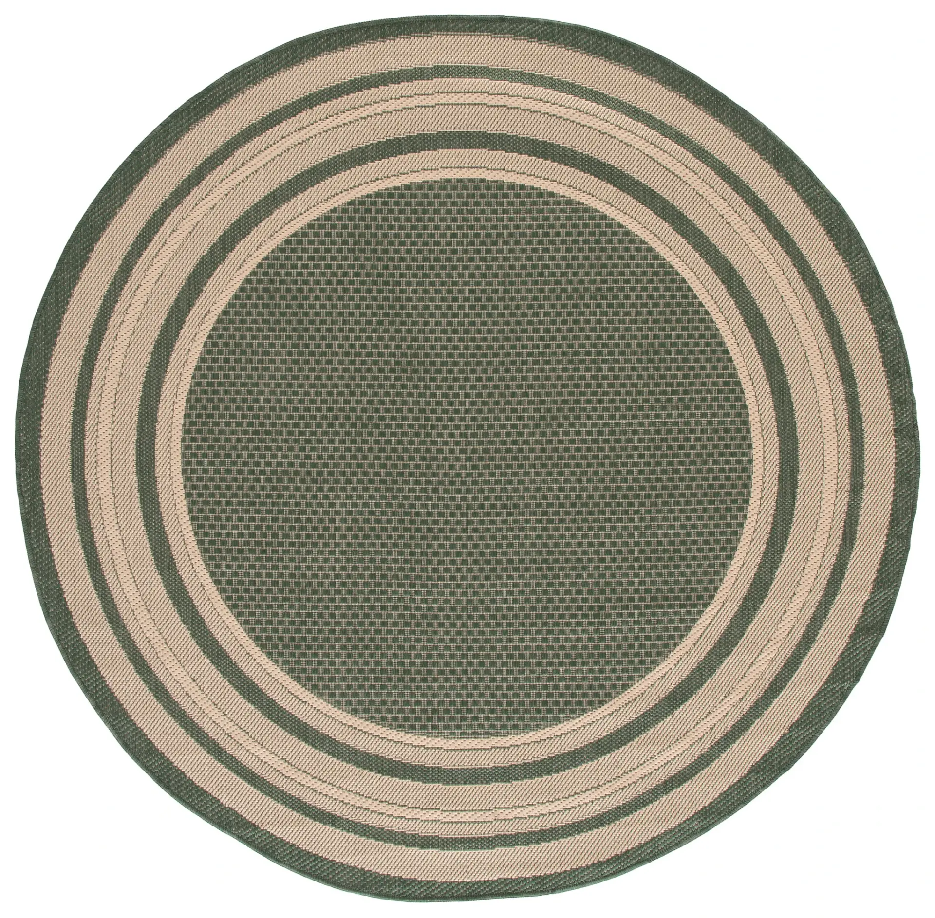 Courtyard Concentric Border Outdoor Rug