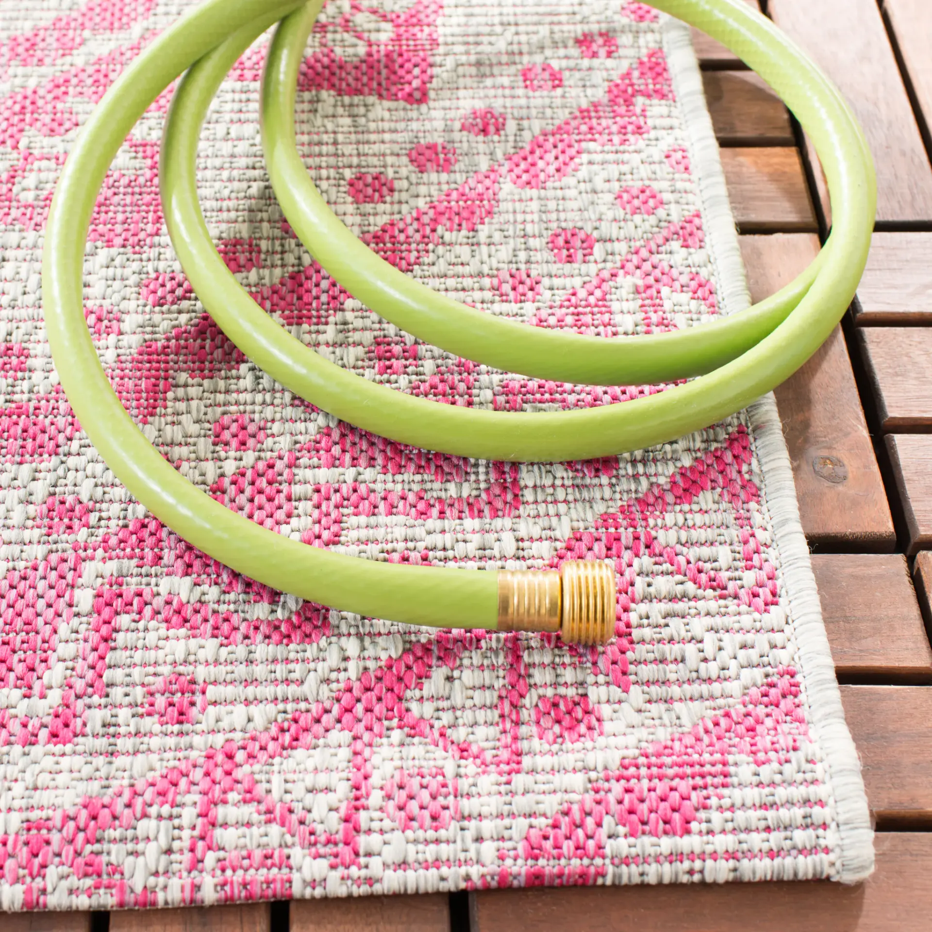 Courtyard Seashell Border Outdoor Rug