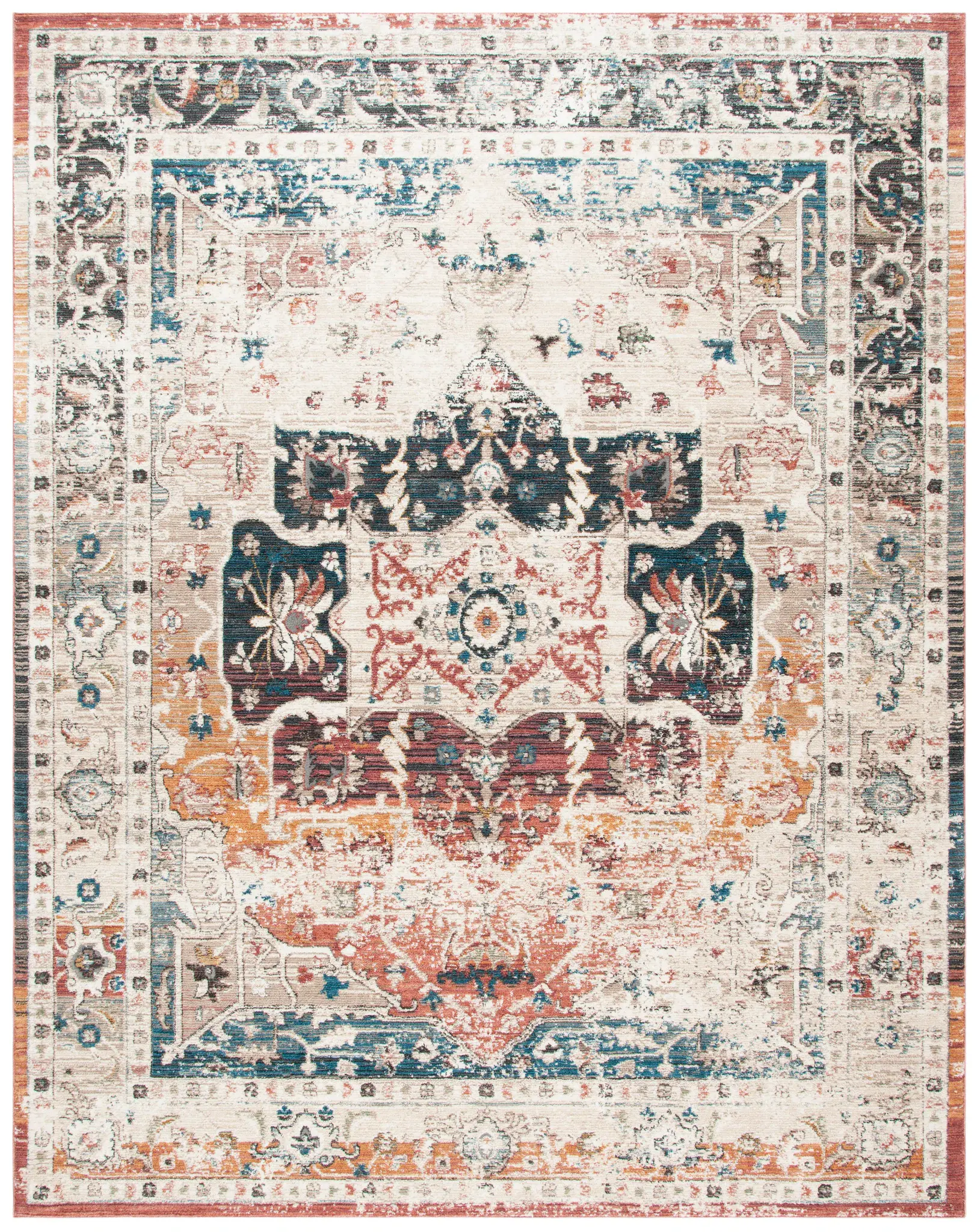 Carlyle Faded Tribal Medallion Outdoor Rug