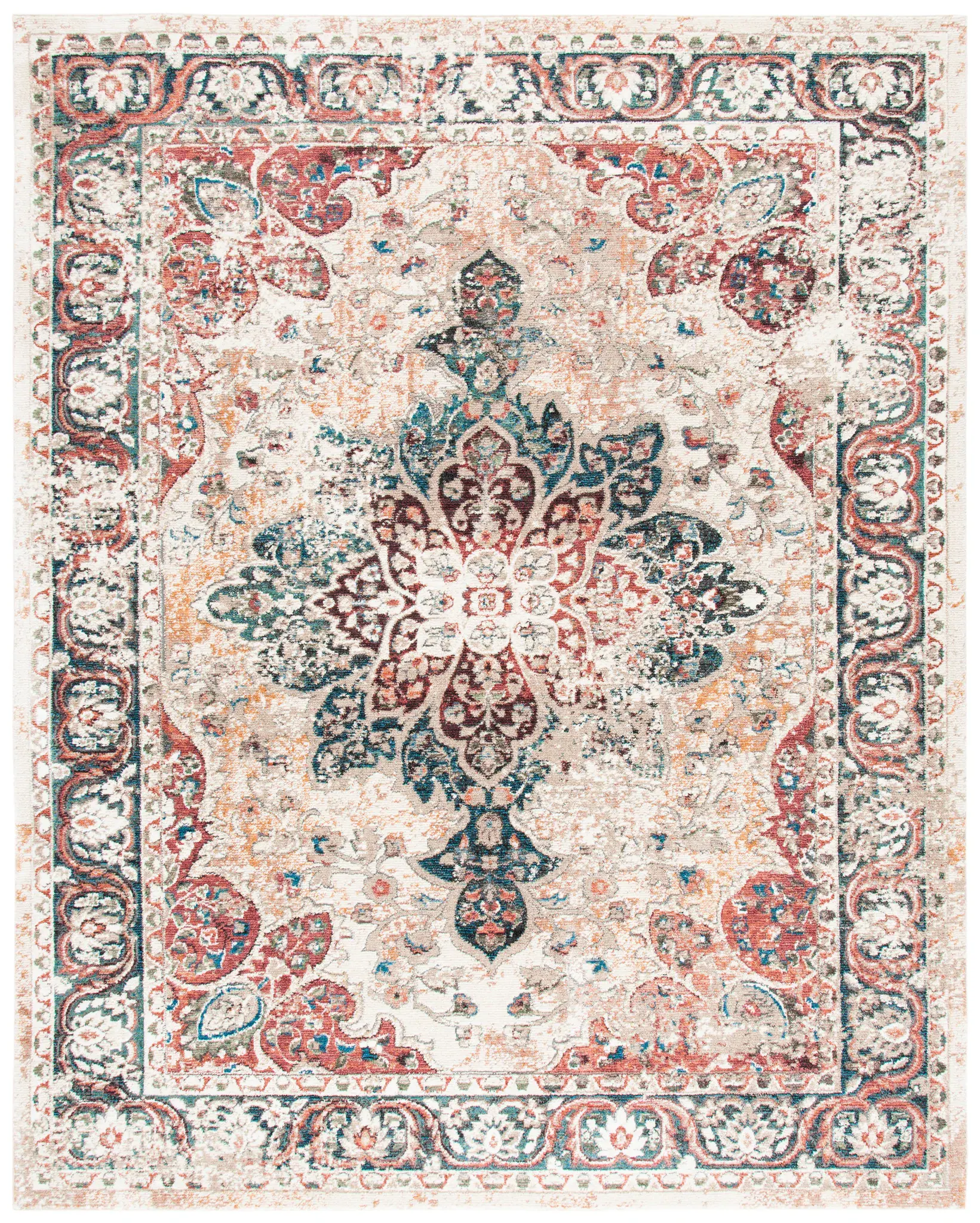 Carlyle Distressed Medallion Outdoor Rug