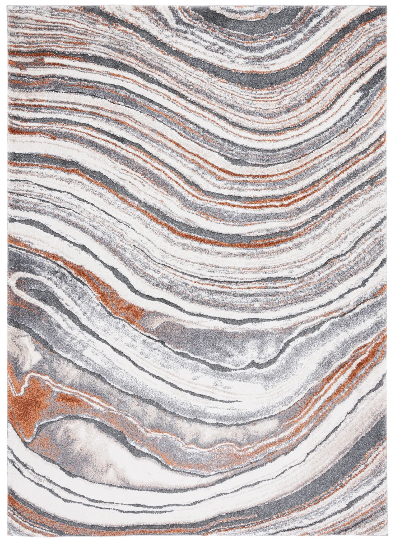 Cyrus Swirling Marble Shag Rug