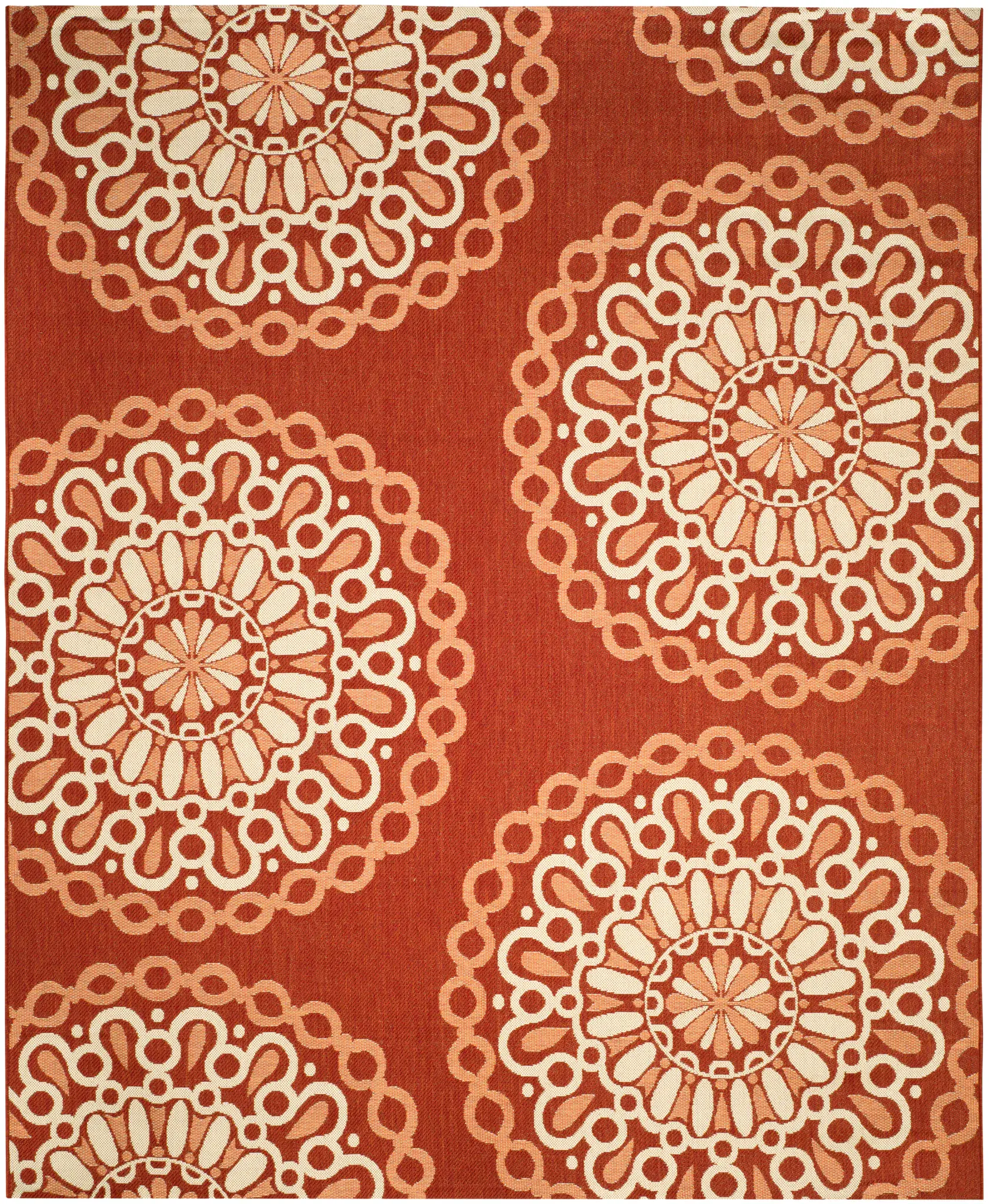 Courtyard Faded Banded Stripe Outdoor Rug