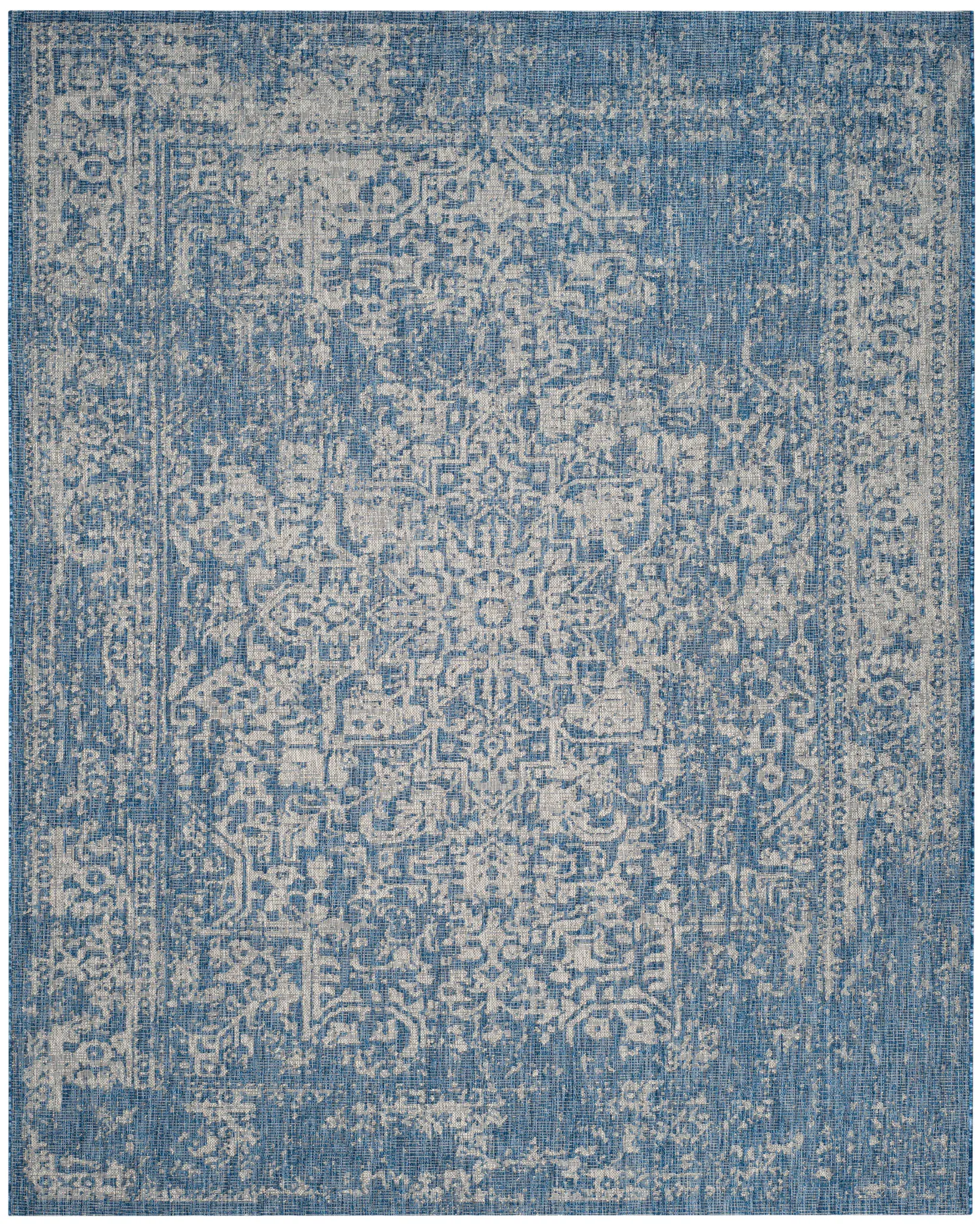 Courtyard Faded Banded Stripe Outdoor Rug
