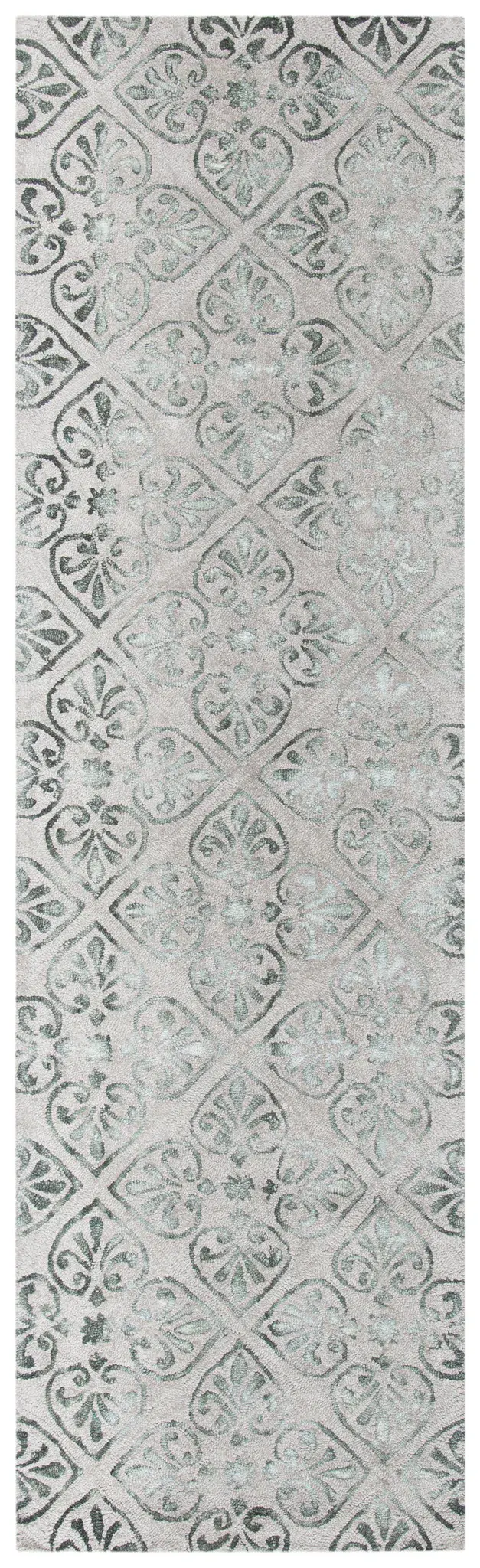 Dip Dye Floral Tile Hand-Tufted Wool Rug