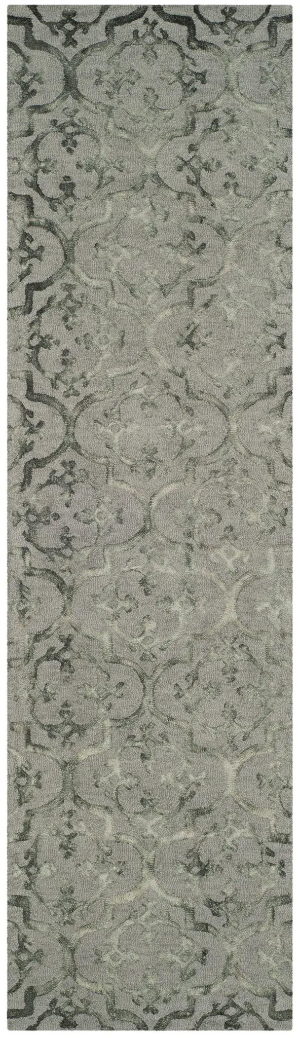 Dip Dye Floral Quatrefoil Hand-Tufted Wool Rug