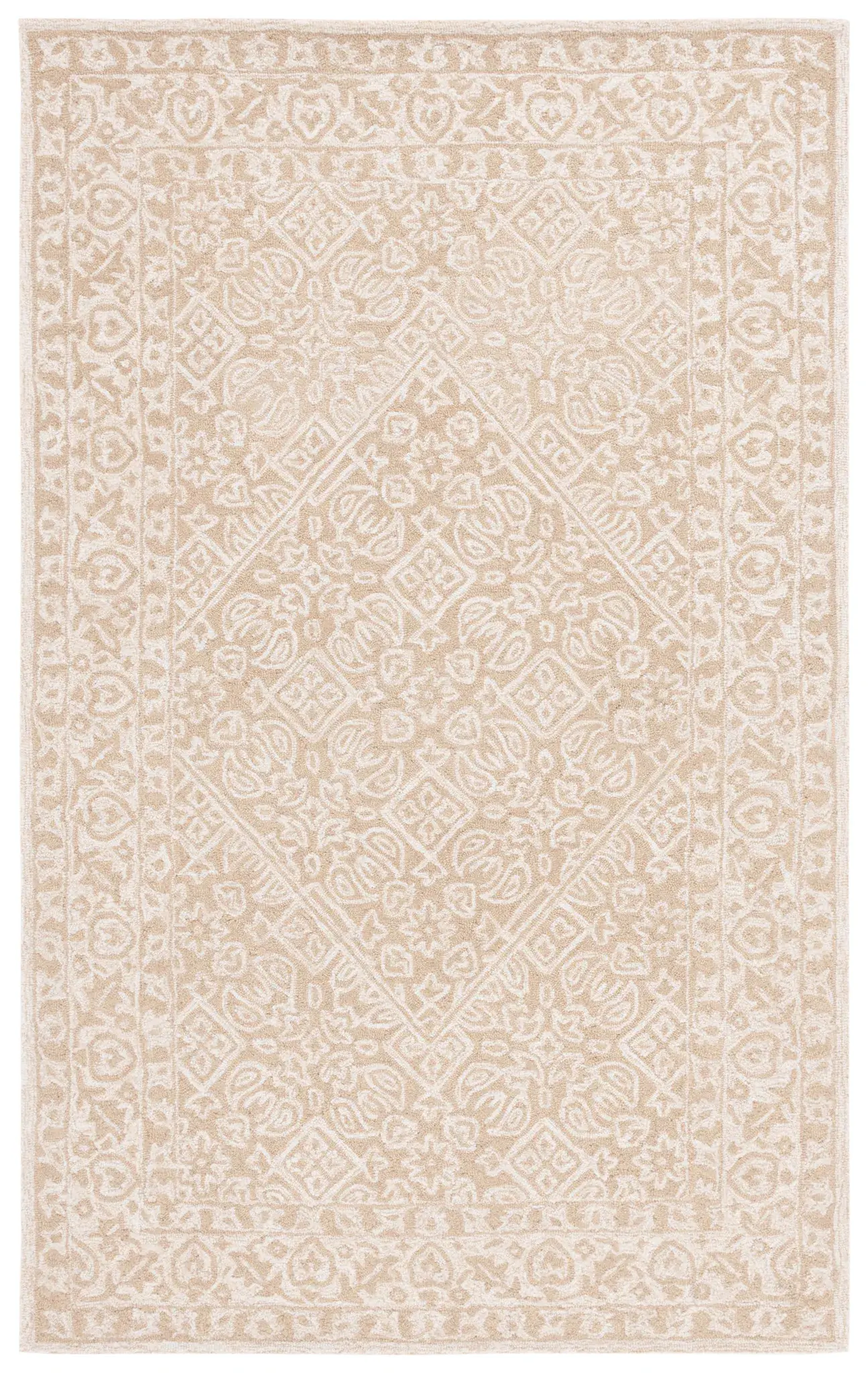 Dip Dye Floral Medallion Hand-Tufted Wool Rug