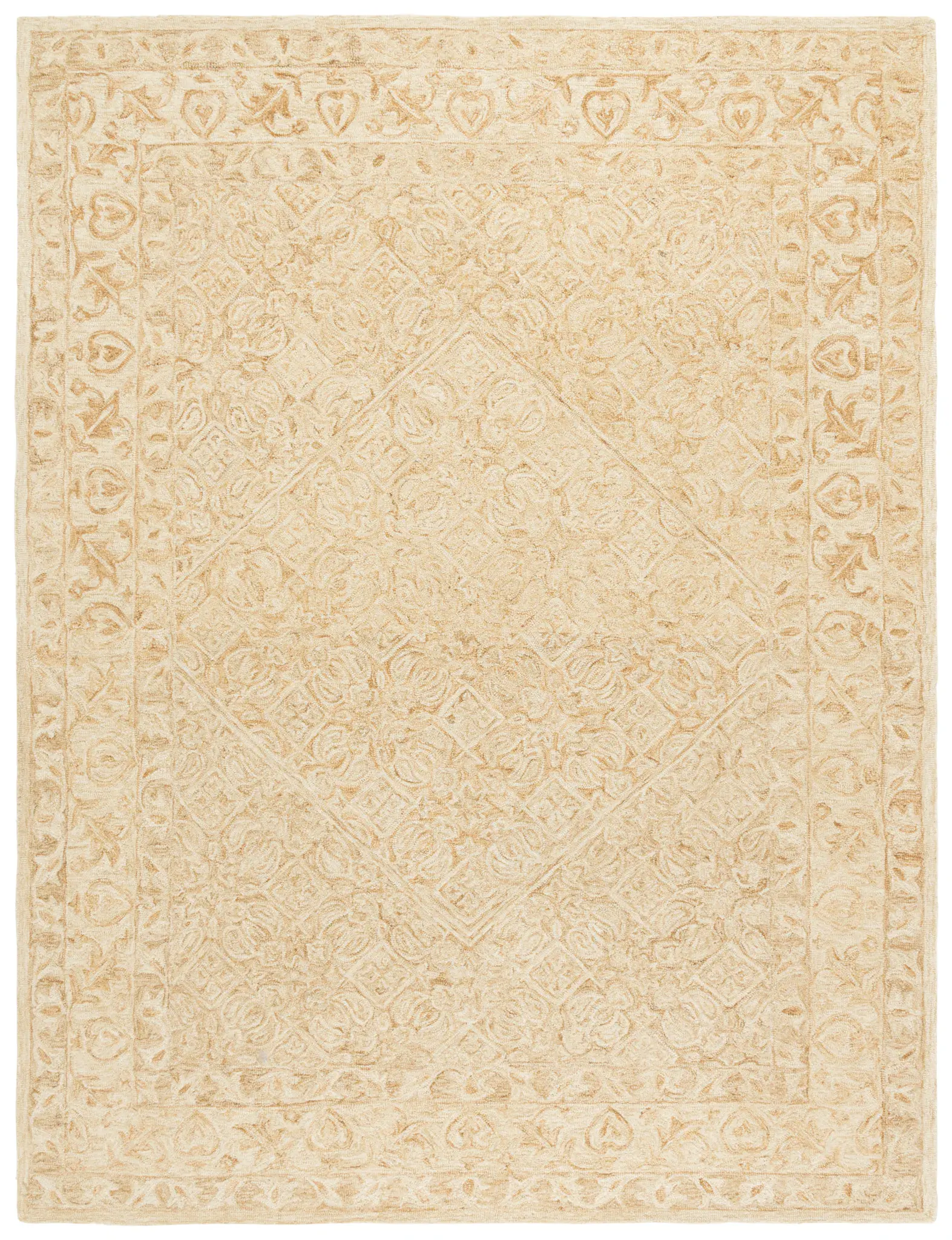 Dip Dye Floral Medallion Hand-Tufted Wool Rug